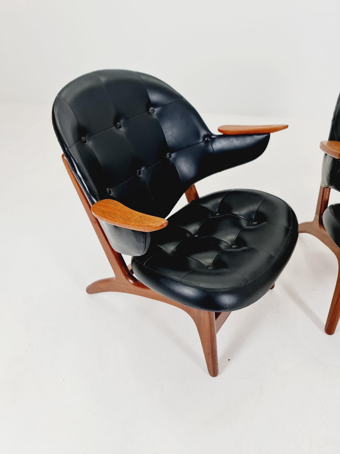 Danish Modern Teak Armchairs BY Carl Edward Matthes Modell 33 Set of 2 , 1960s