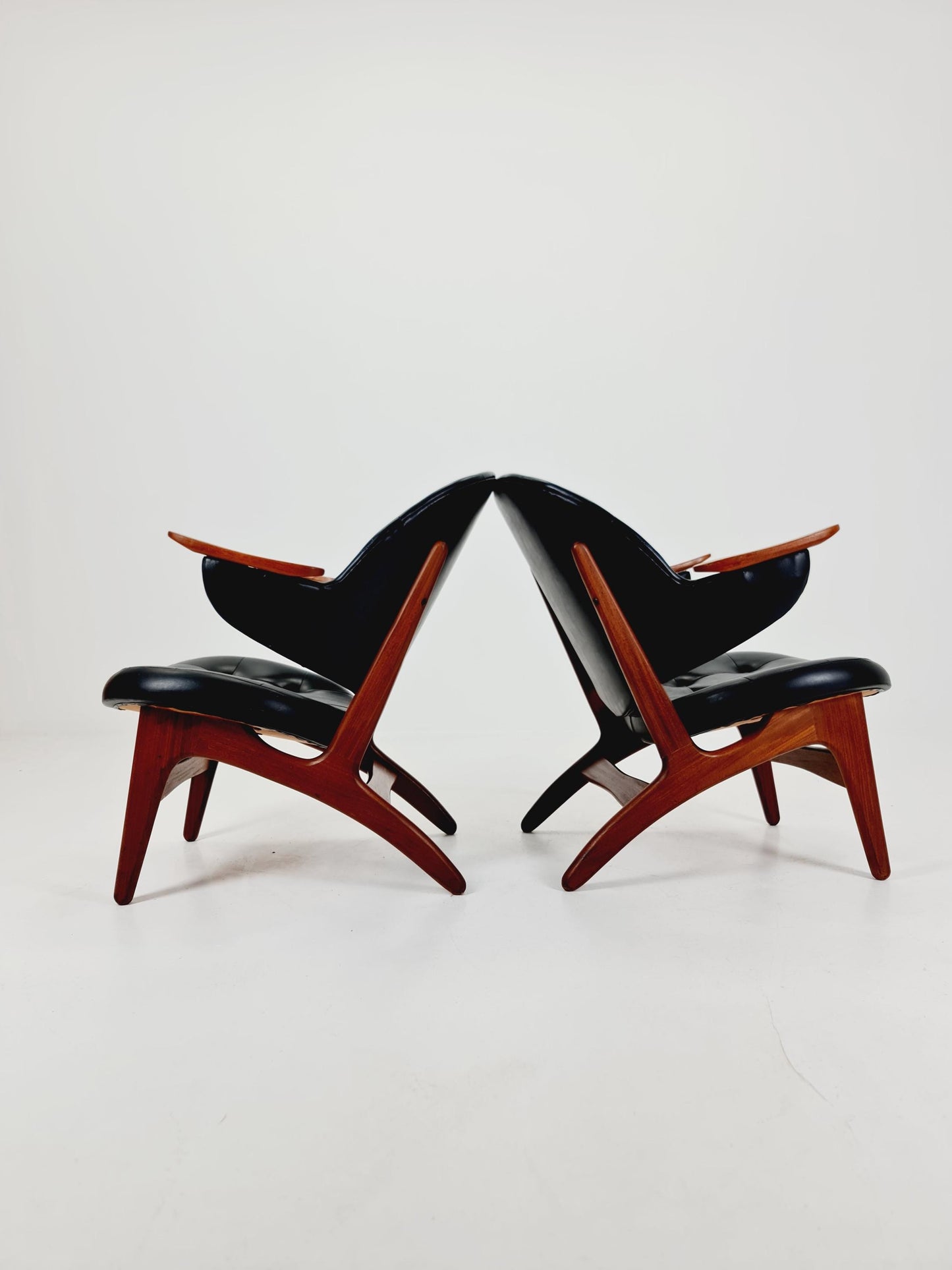 Danish Modern Teak Armchairs BY Carl Edward Matthes Modell 33 Set of 2 , 1960s