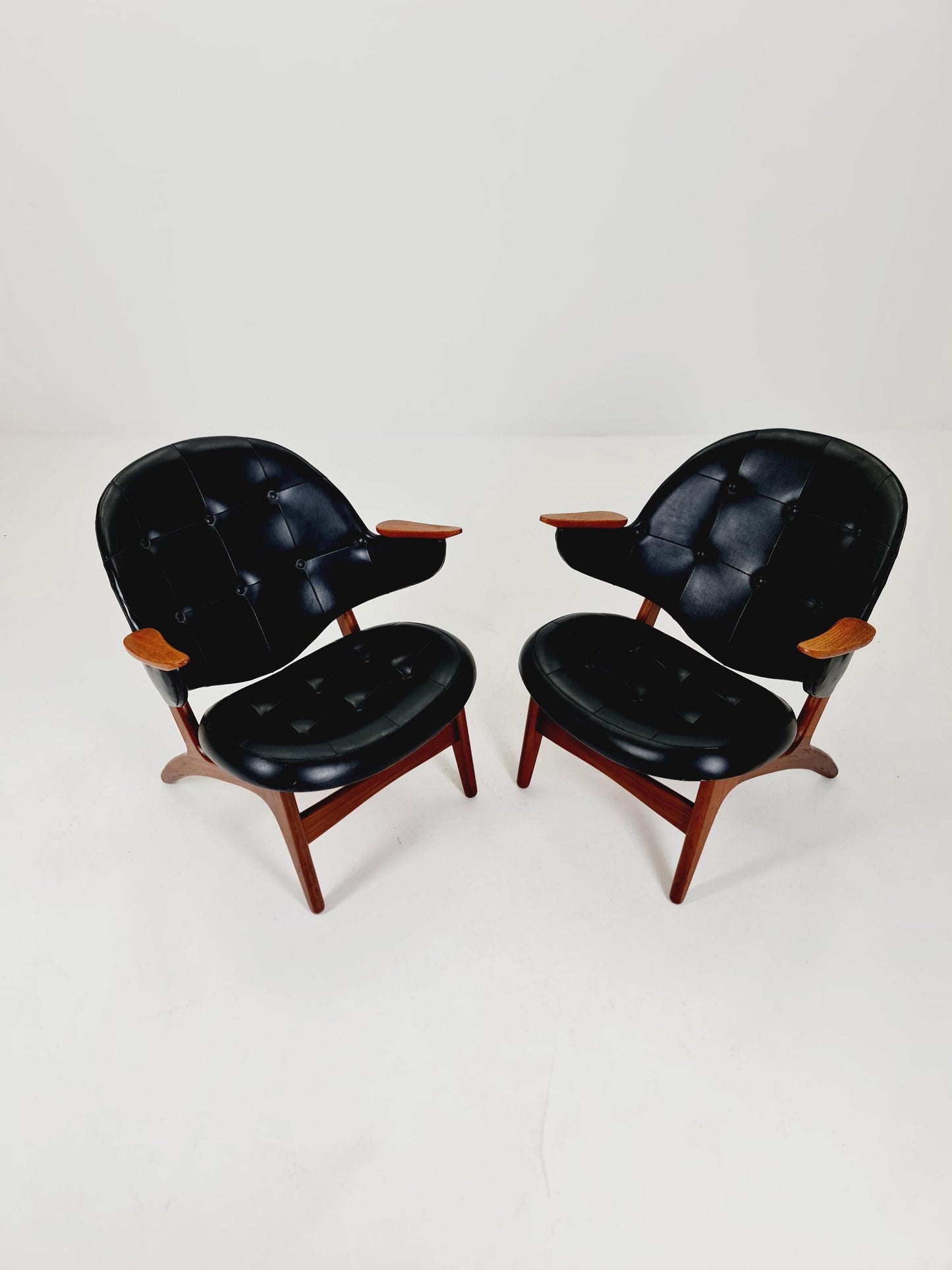 Danish Modern Teak Armchairs BY Carl Edward Matthes Modell 33 Set of 2 , 1960s