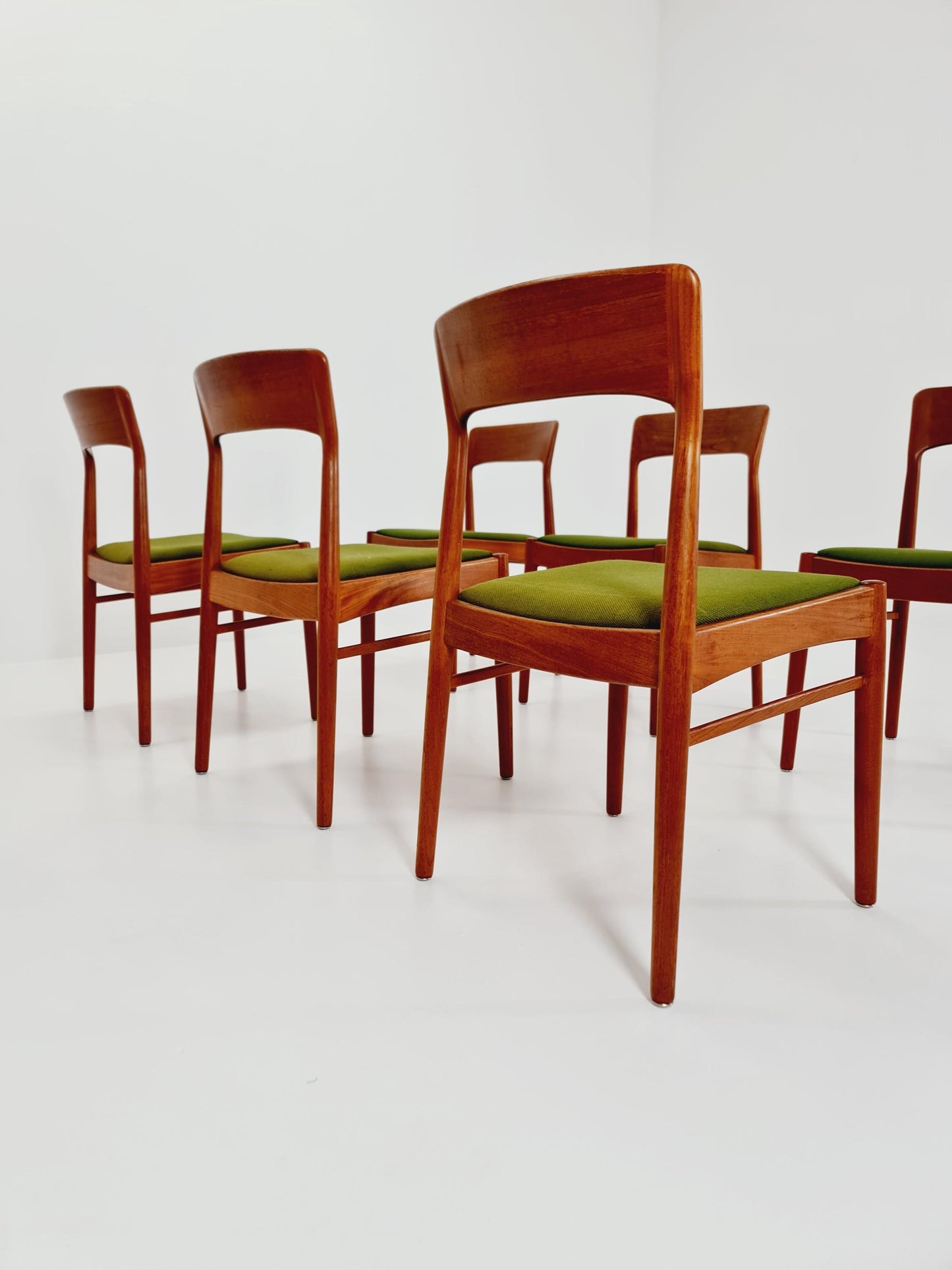 Vintage Danish solid teak dining chairs By Kai Kristiansen for K.S , 1960s, Set of 6