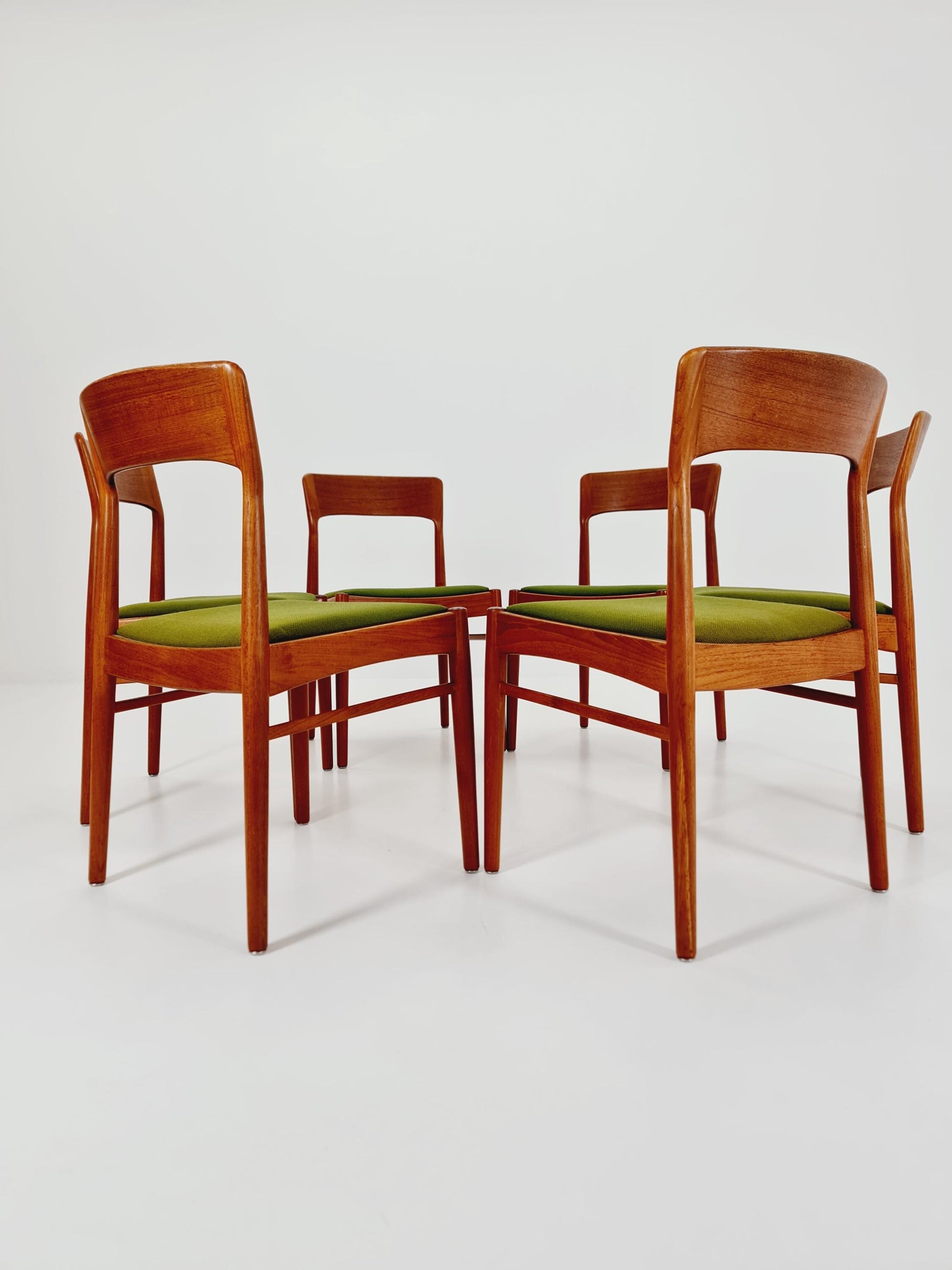 Vintage Danish solid teak dining chairs By Kai Kristiansen for K.S , 1960s, Set of 6