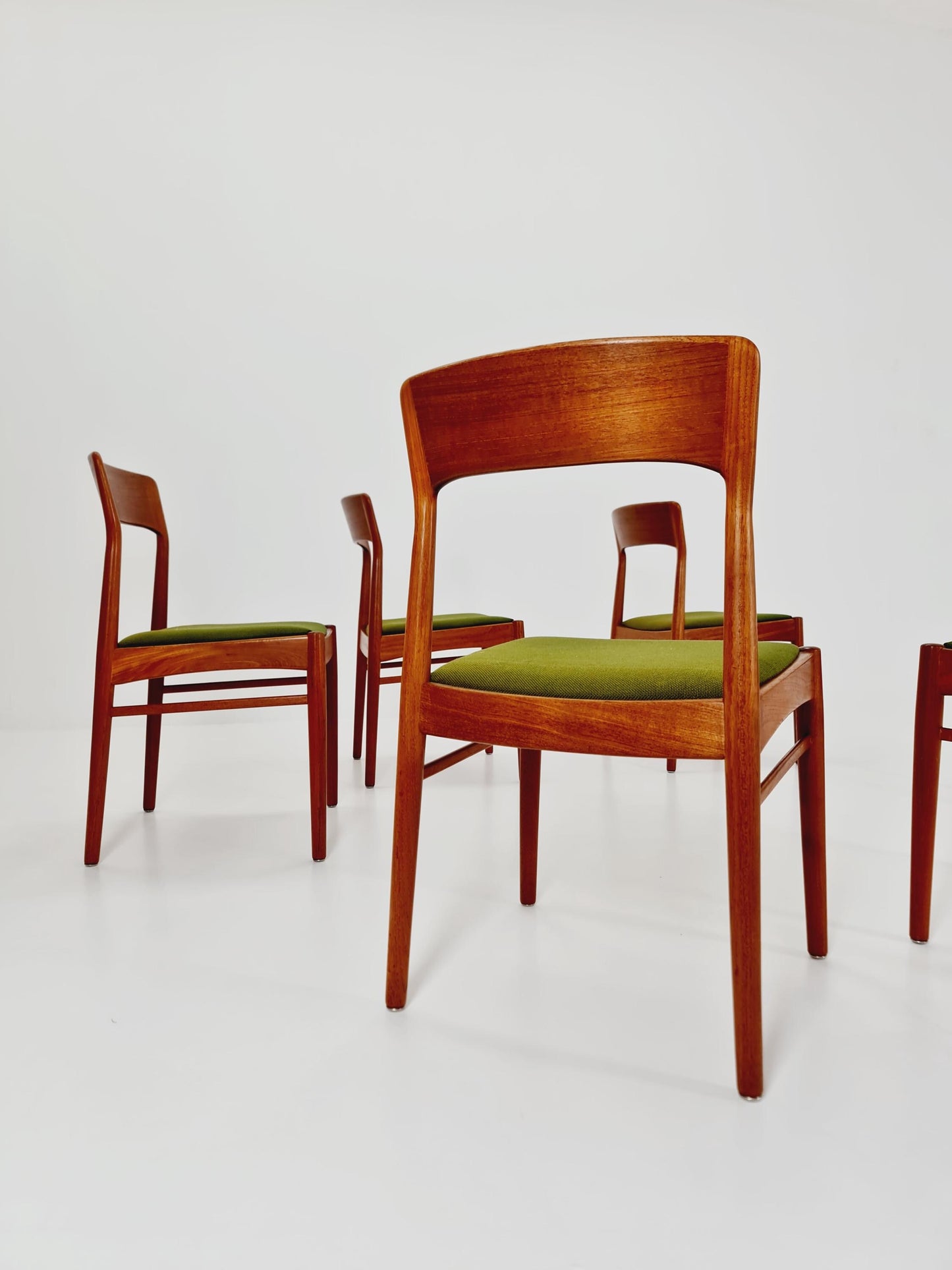 Vintage Danish solid teak dining chairs By Kai Kristiansen for K.S , 1960s, Set of 6