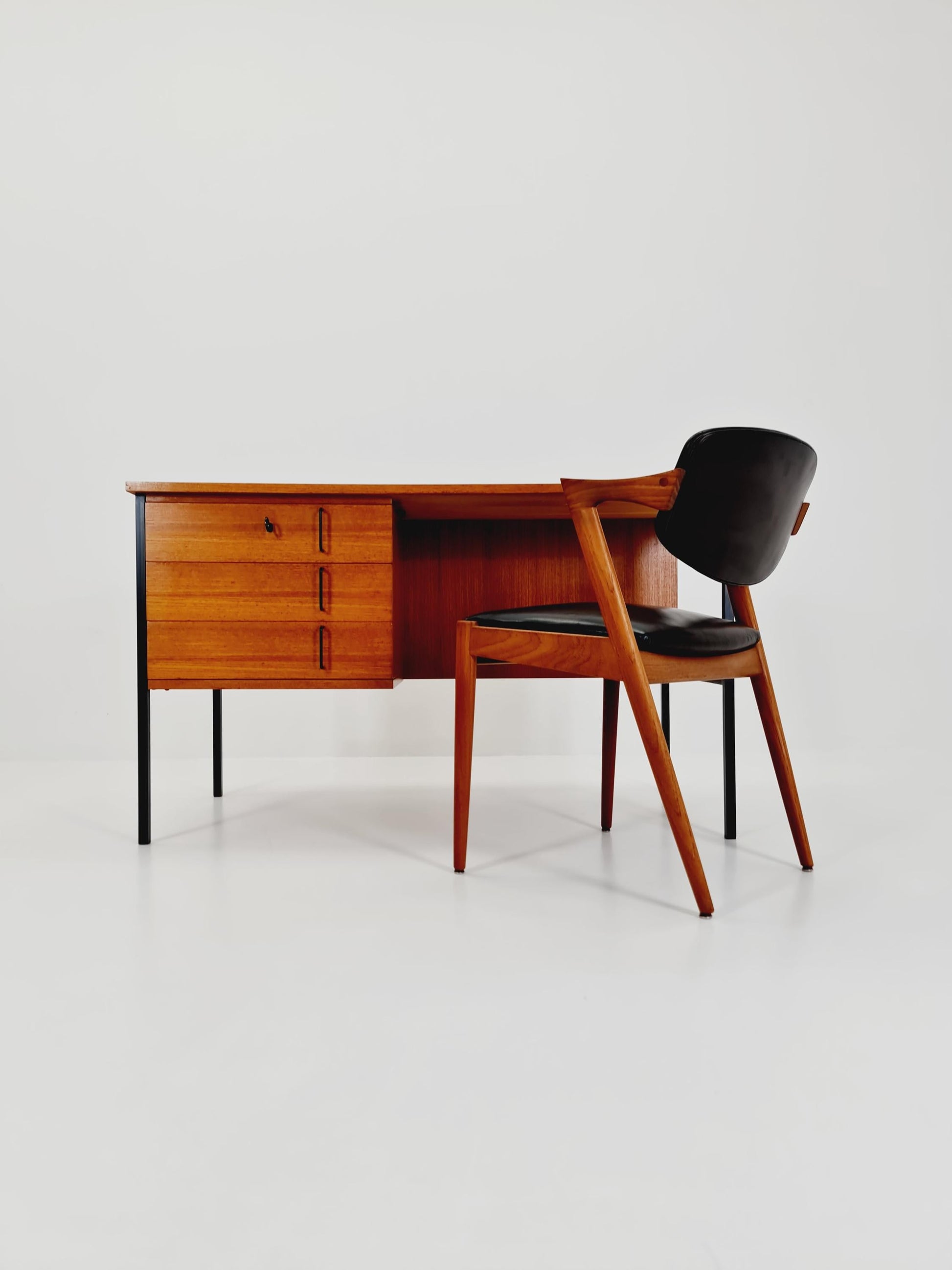 Mid century vintage desk German desk by Günther Renkel for Rego Möbel , 1950s