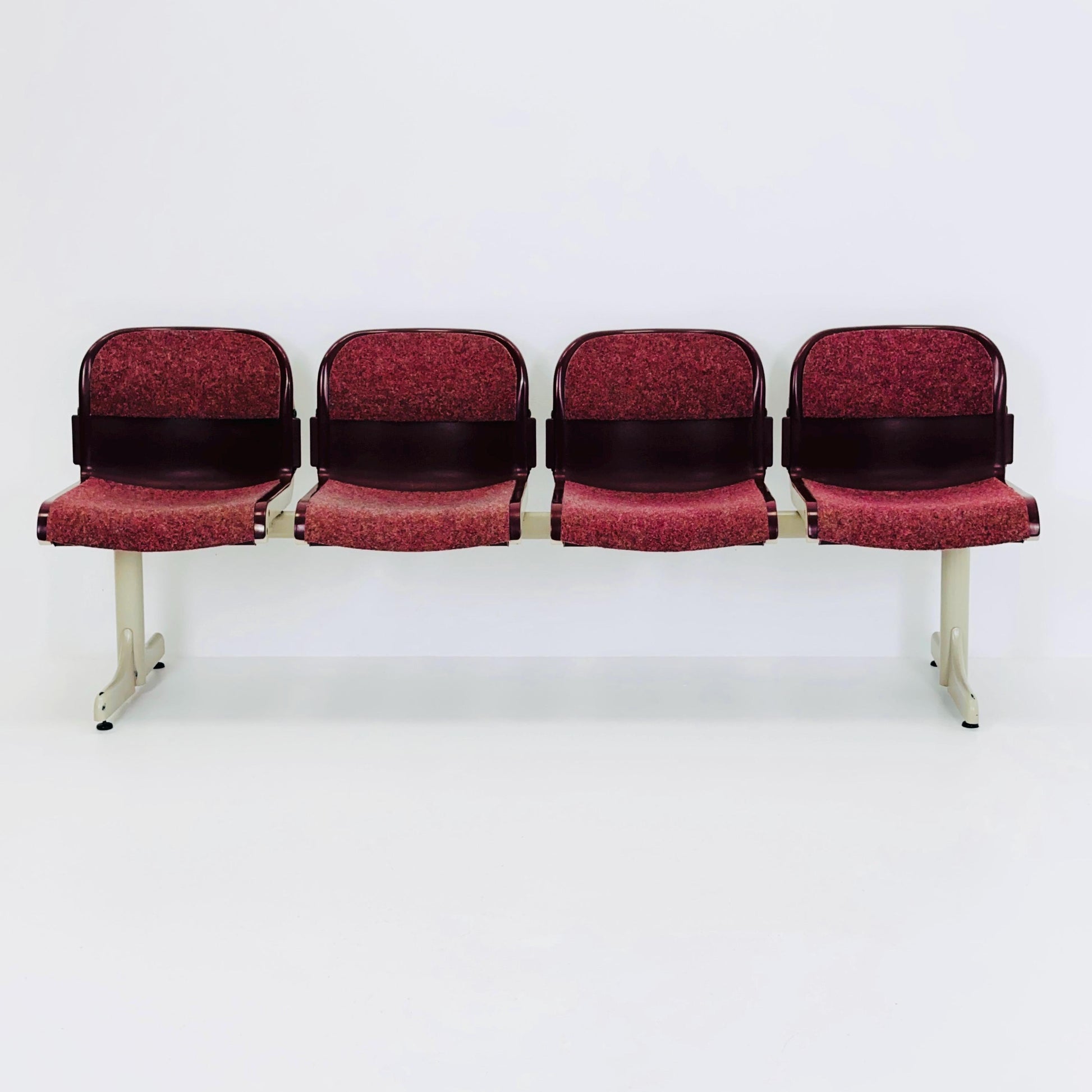 Mid Century Space Age 4-Seat Bench by J.B. Meijer for Kembo, Holland 1990s