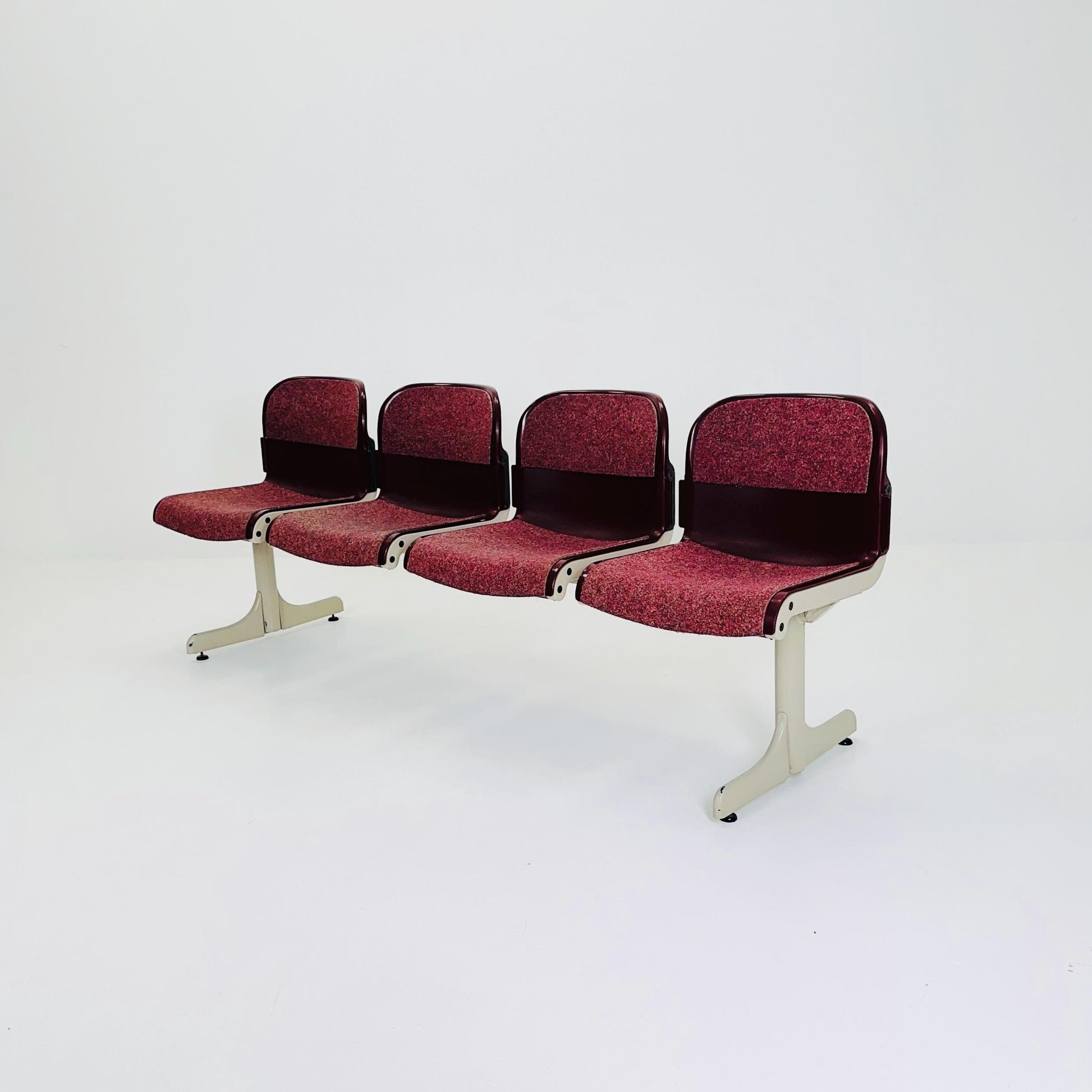 Mid Century Space Age 4-Seat Bench by J.B. Meijer for Kembo, Holland 1990s