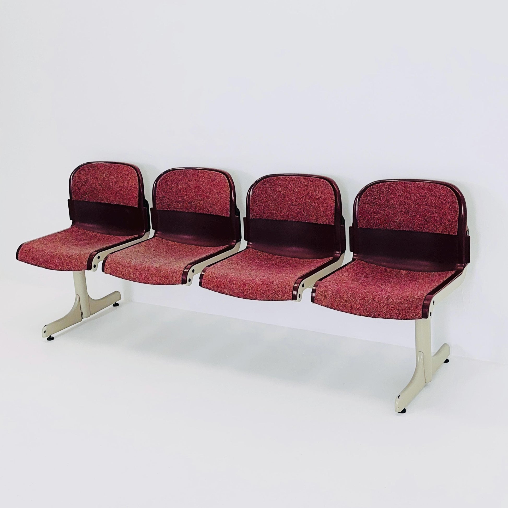 Mid Century Space Age 4-Seat Bench by J.B. Meijer for Kembo, Holland 1990s