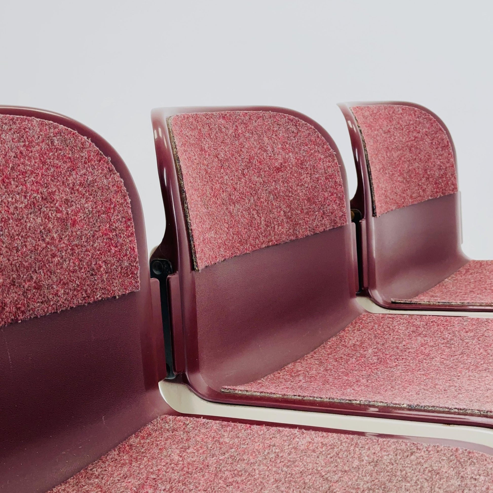 Mid Century Space Age 4-Seat Bench by J.B. Meijer for Kembo, Holland 1990s