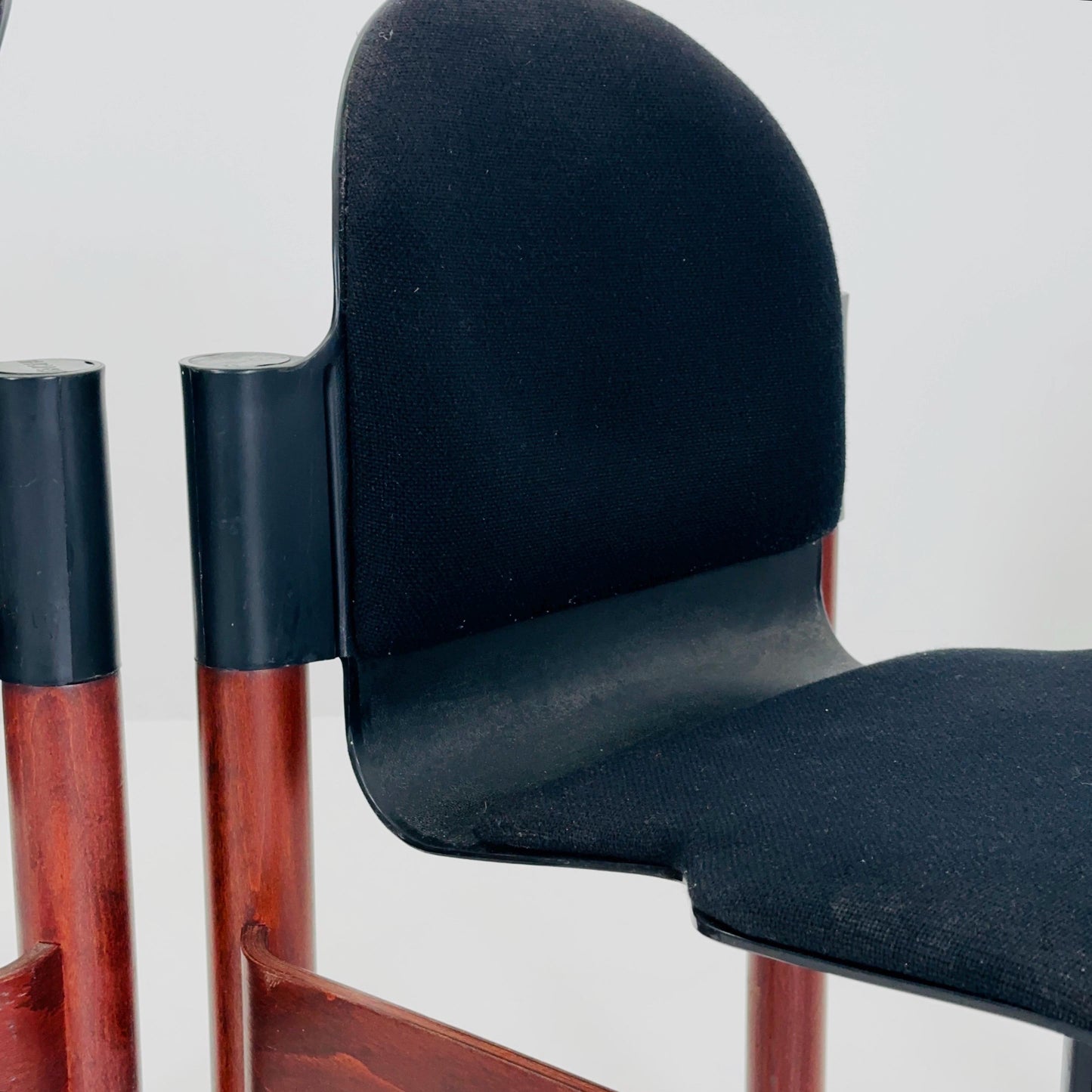 Set of 4 mid century dining chairs "Flex" by Gerd Lange for Thonet, 1970s West Germany