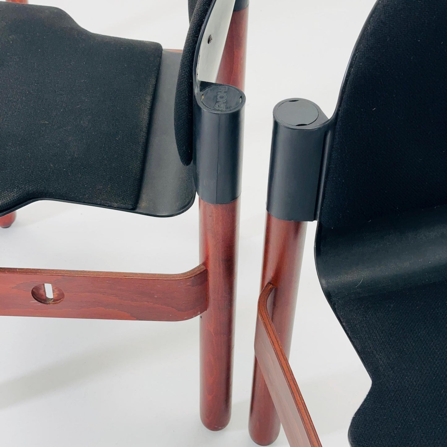 Set of 4 mid century dining chairs "Flex" by Gerd Lange for Thonet, 1970s West Germany