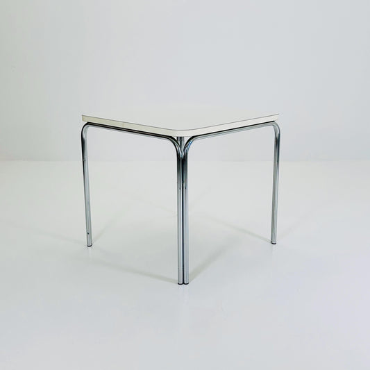 Mid Century Bauhahus White Square Dining Table by Thonet, Germany 1980s