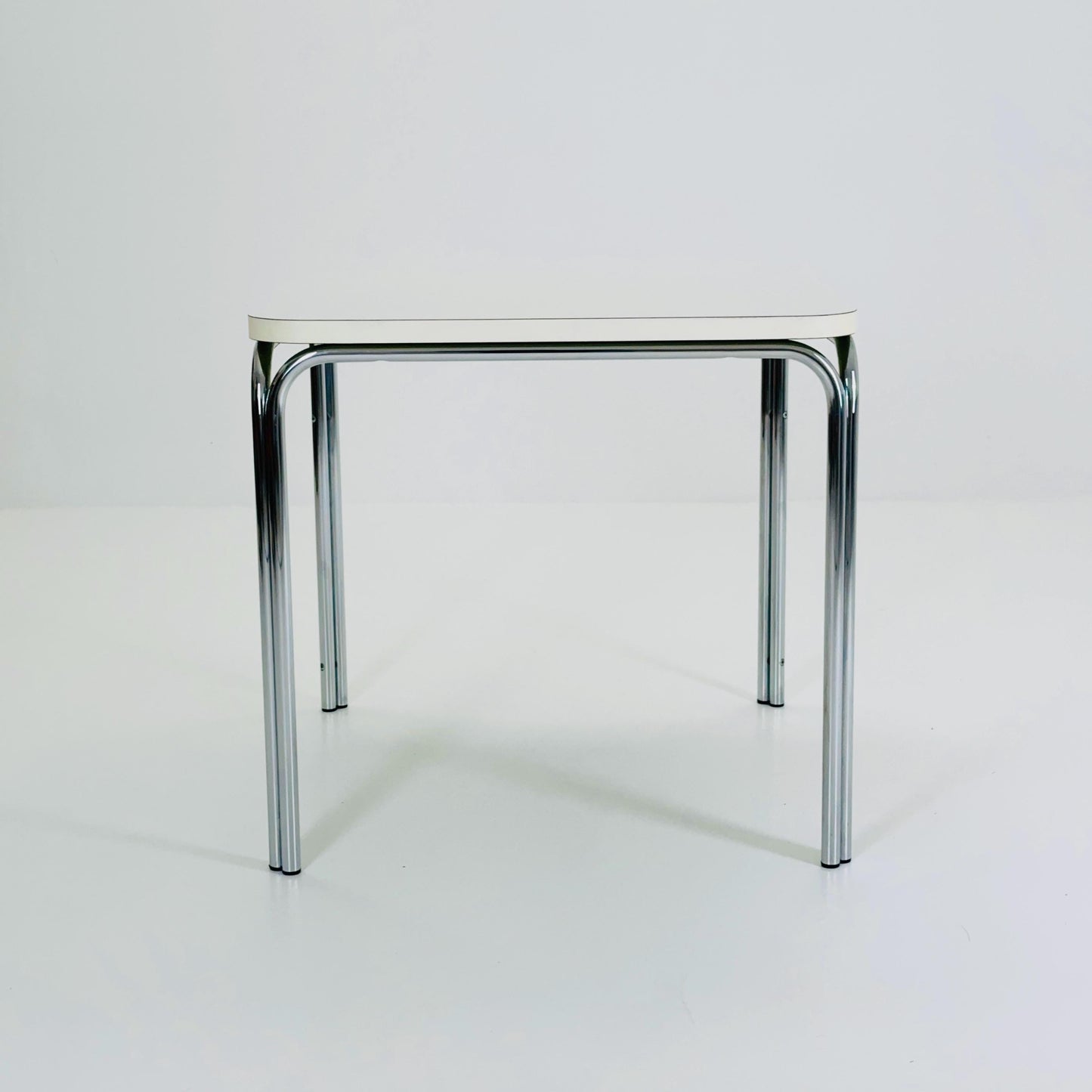 Mid Century Bauhahus White Square Dining Table by Thonet, Germany 1980s