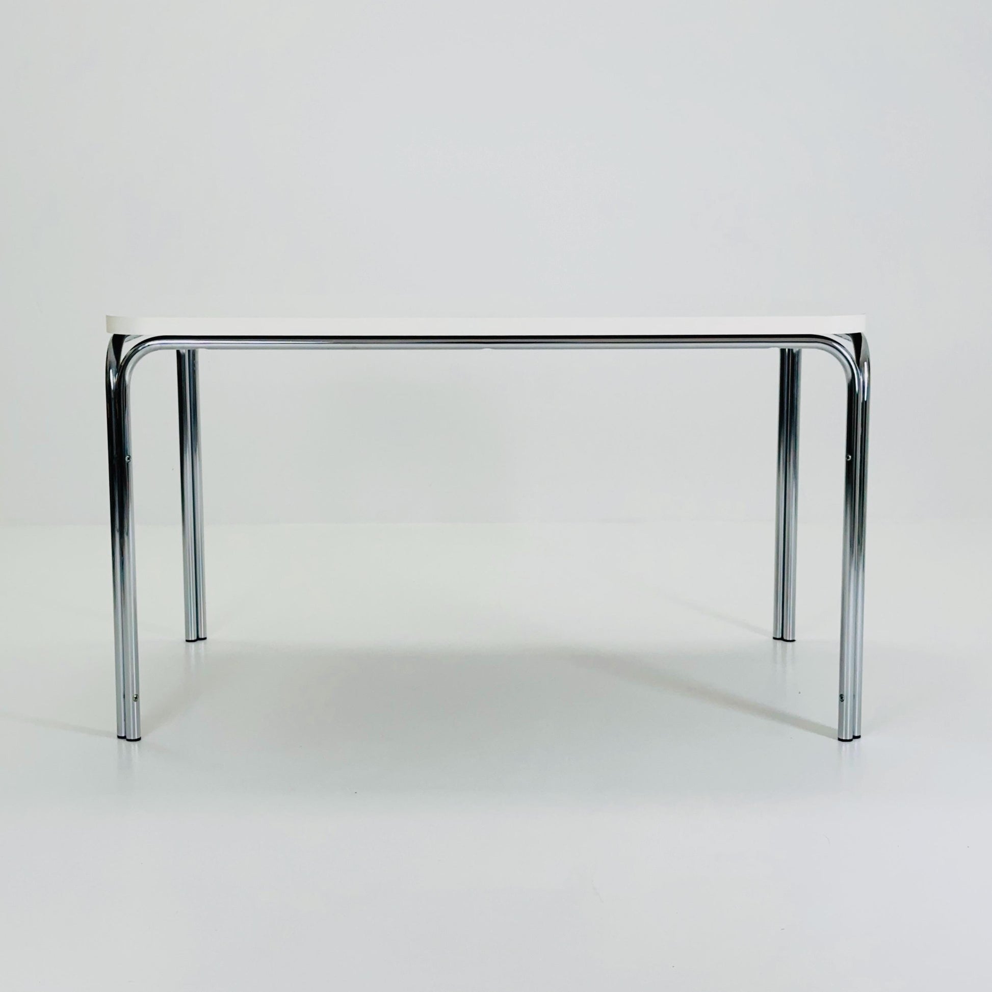 Mid Century Bauhahus White rectangular Dining Table by Thonet, Germany 1980s