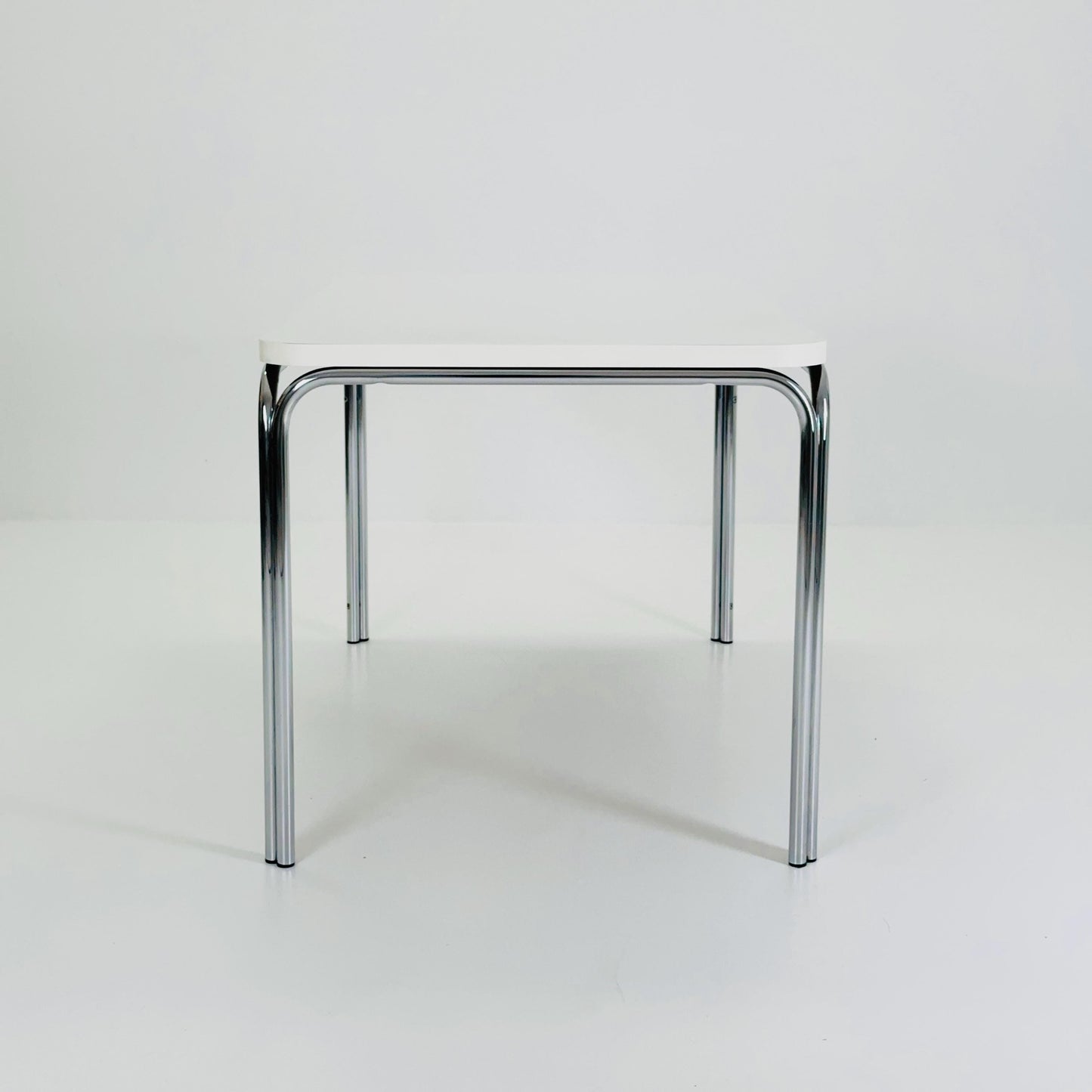 Mid Century Bauhahus White rectangular Dining Table by Thonet, Germany 1980s