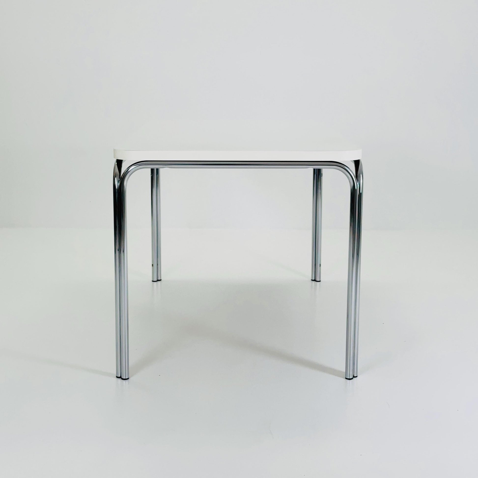 Mid Century Bauhahus White rectangular Dining Table by Thonet, Germany 1980s