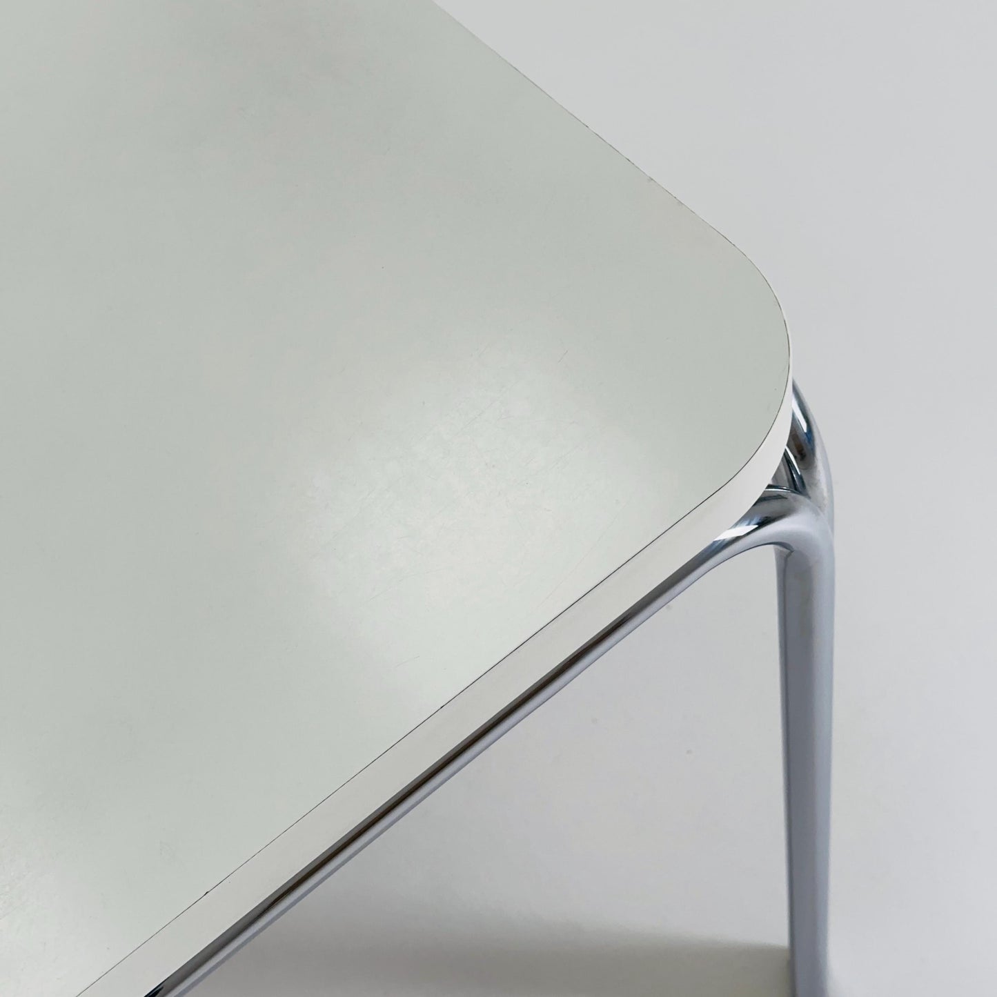 Mid Century Bauhahus White rectangular Dining Table by Thonet, Germany 1980s