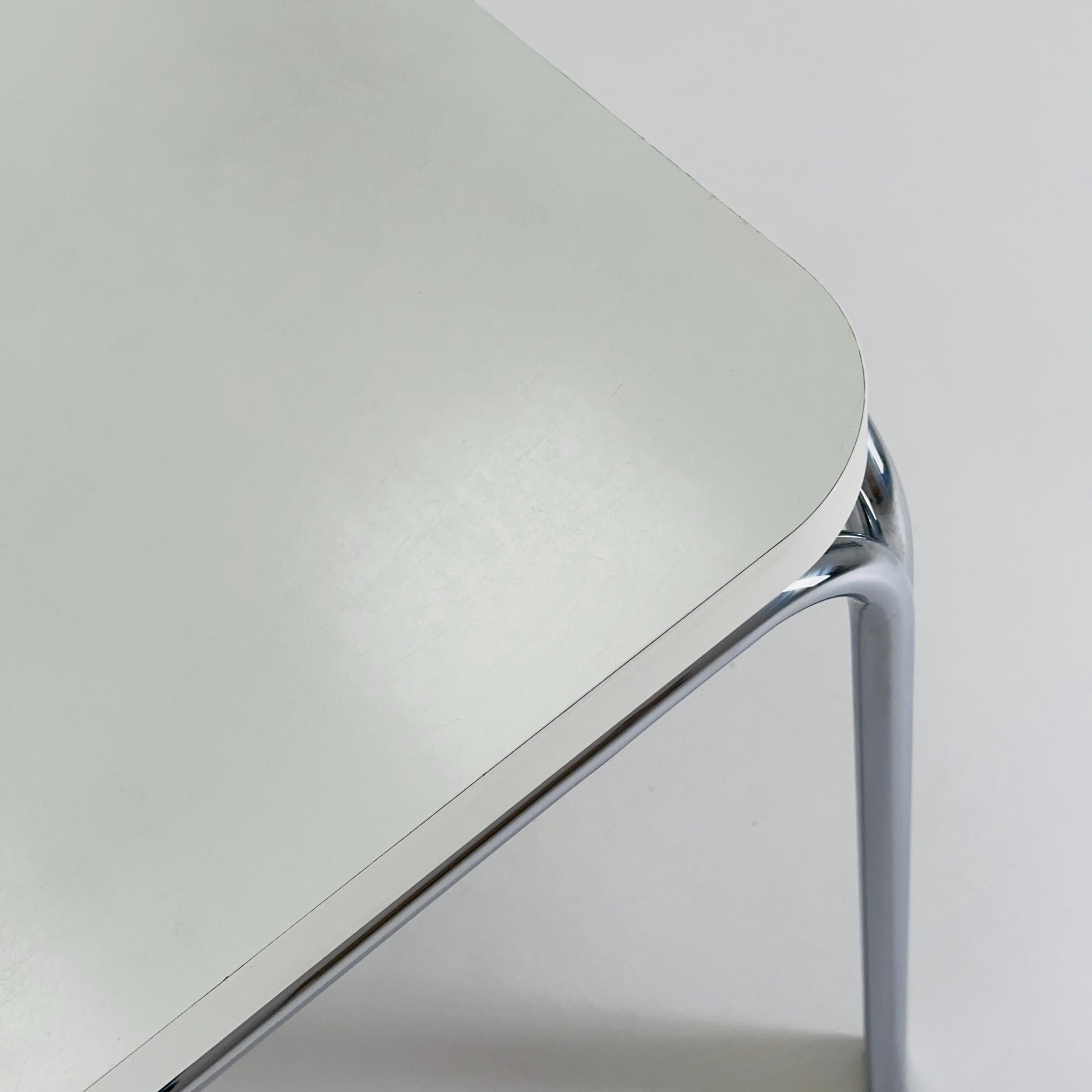 Mid Century Bauhahus White rectangular Dining Table by Thonet, Germany 1980s