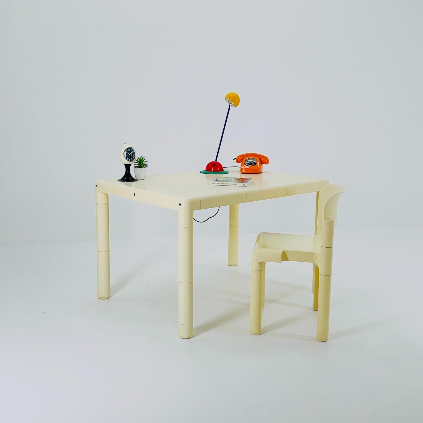 Mid Century Eero Aarnio Space Age Desk Set – Table & Chair by UPO Furniture, Finland 1980s