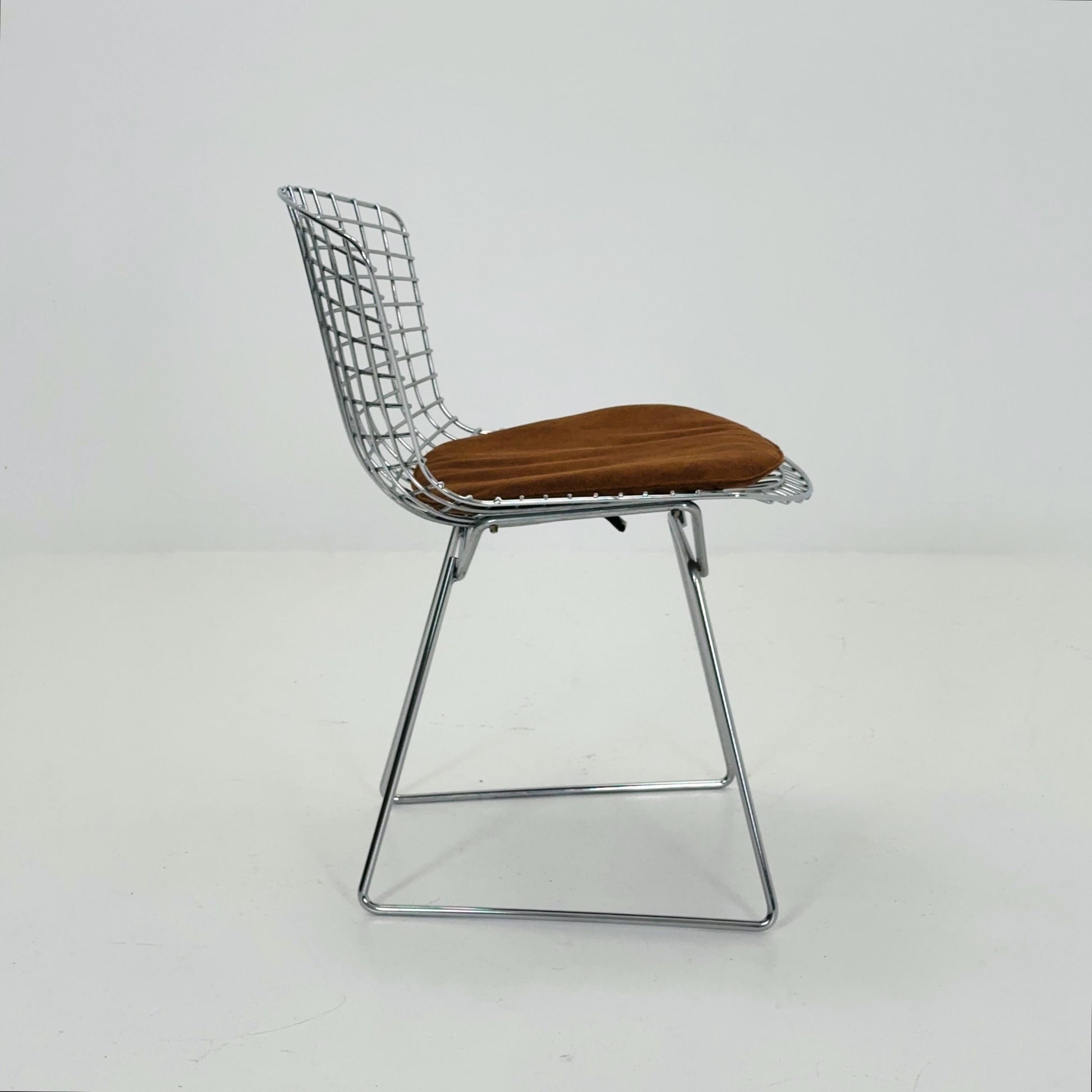 Mid Century Wire Chrom side Chair by Harry Bertoia , 1980s
