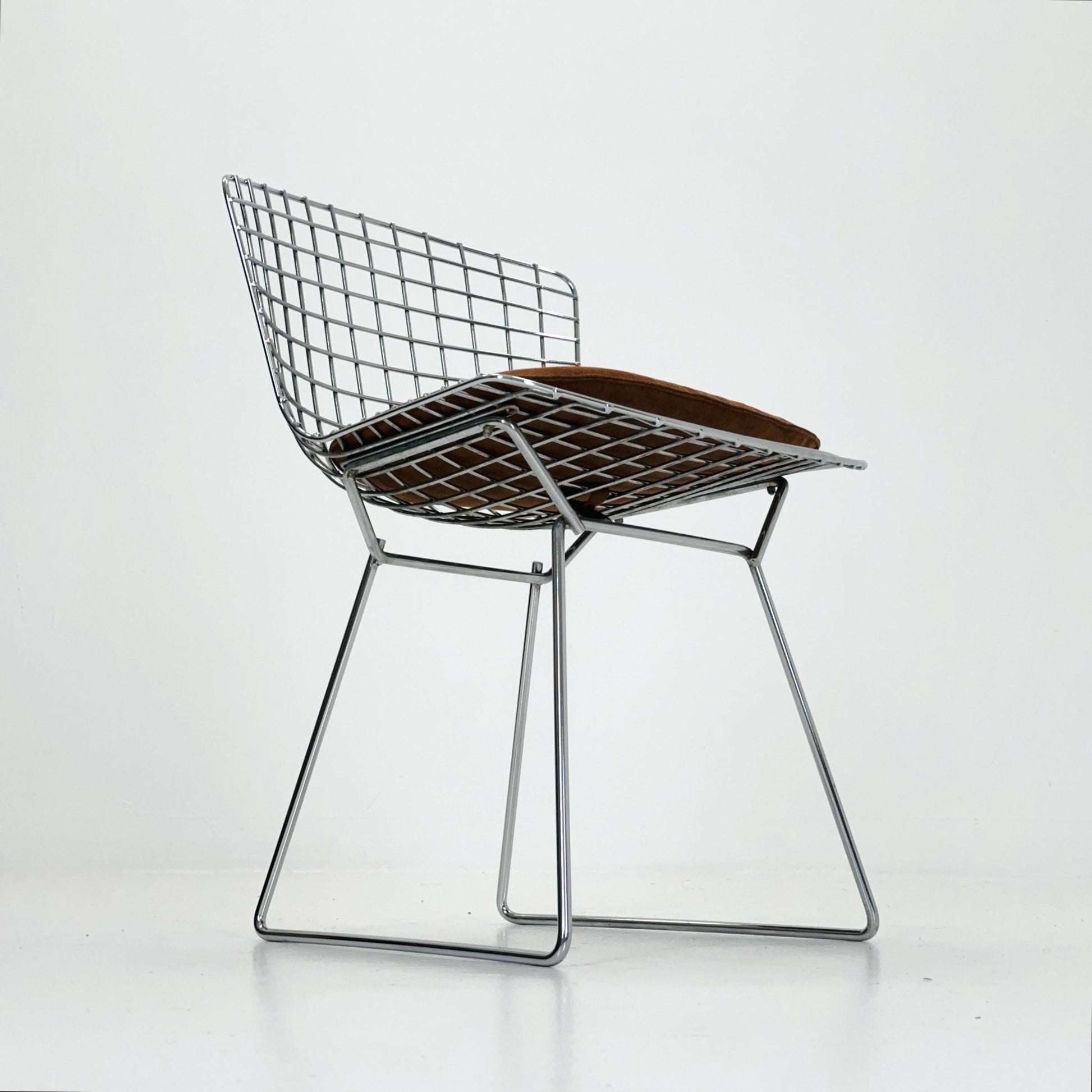 Mid Century Wire Chrom side Chair by Harry Bertoia , 1980s