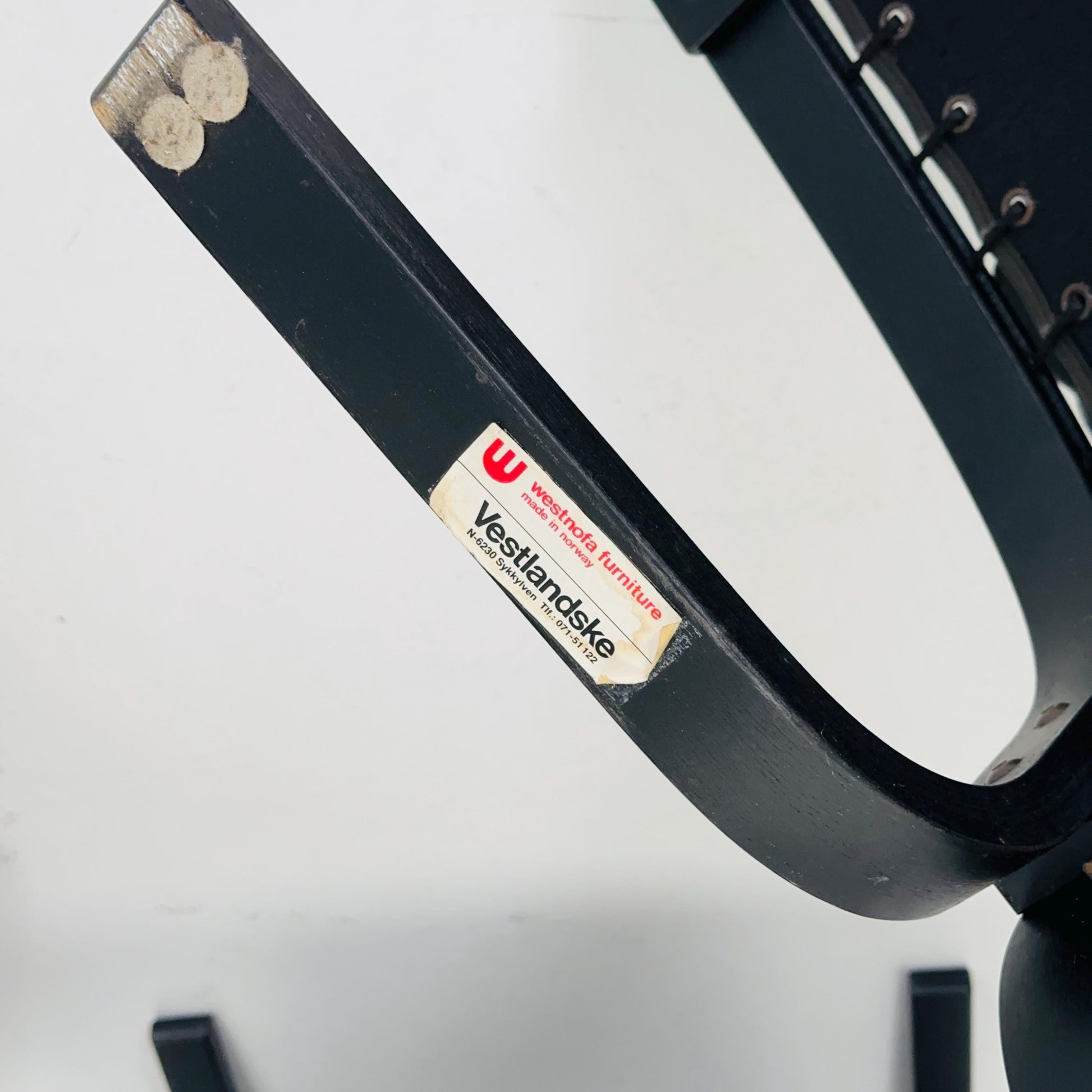 Mid Century “Siesta” Armchair by Ingmar Relling, Westnofa Furniture, Norway — Full Black Edition, Leather & Wooden Frame, 1960s