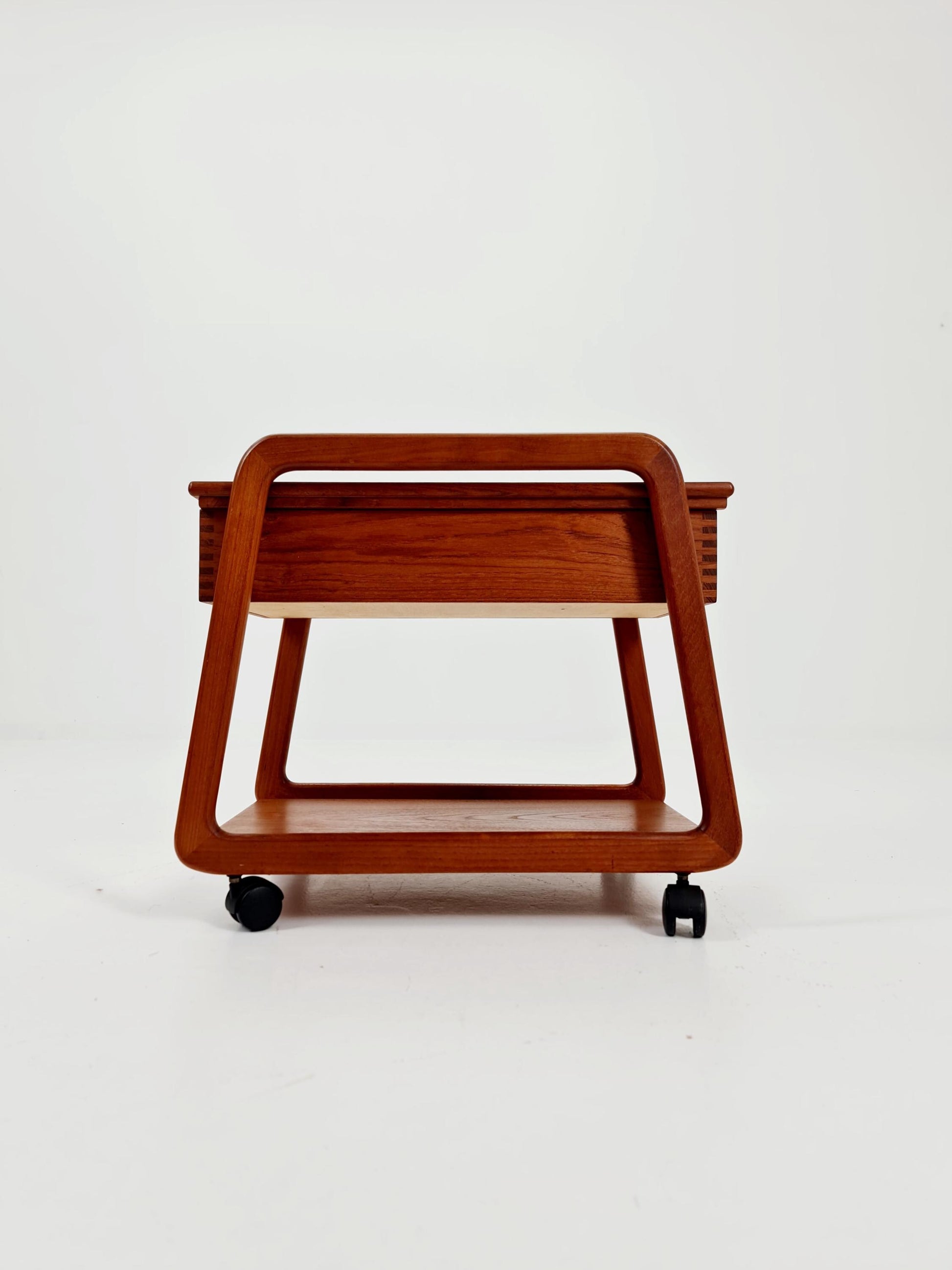 Vintage mid century danish trolley in solid teak/ bar cart By Salling Stolefabrik, 1960s