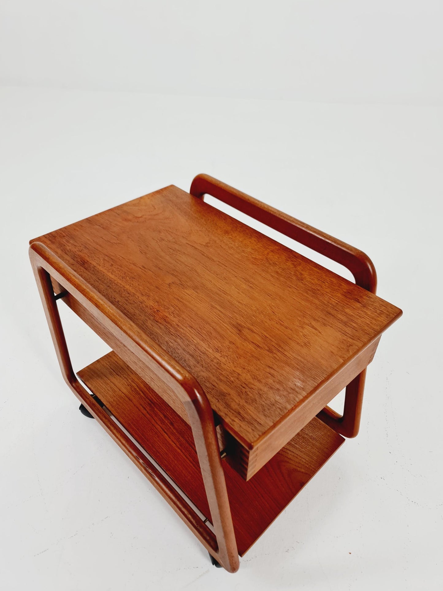 Vintage mid century danish trolley in solid teak/ bar cart By Salling Stolefabrik, 1960s