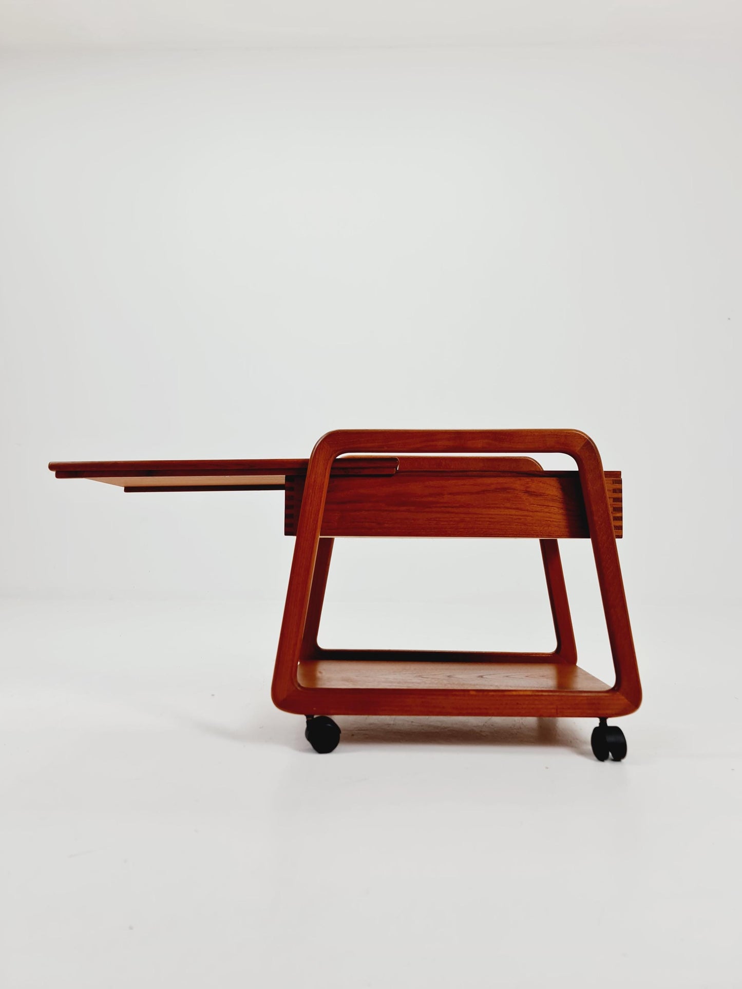 Vintage mid century danish trolley in solid teak/ bar cart By Salling Stolefabrik, 1960s