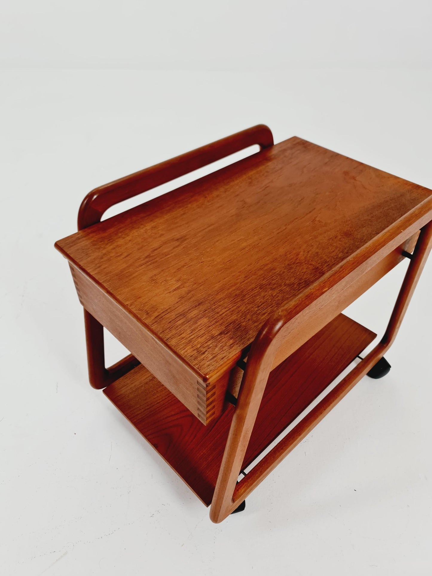 Vintage mid century danish trolley in solid teak/ bar cart By Salling Stolefabrik, 1960s