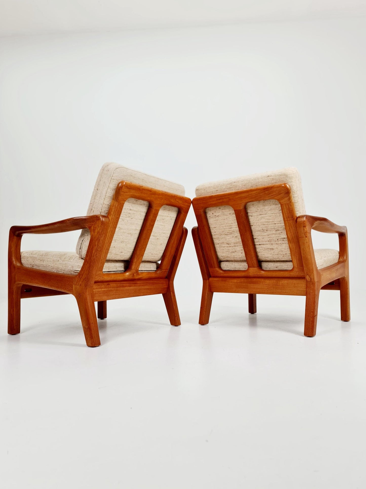 Mid century Danish easy lounge chairs by Juul Kristensen , 1970s, Set of 2