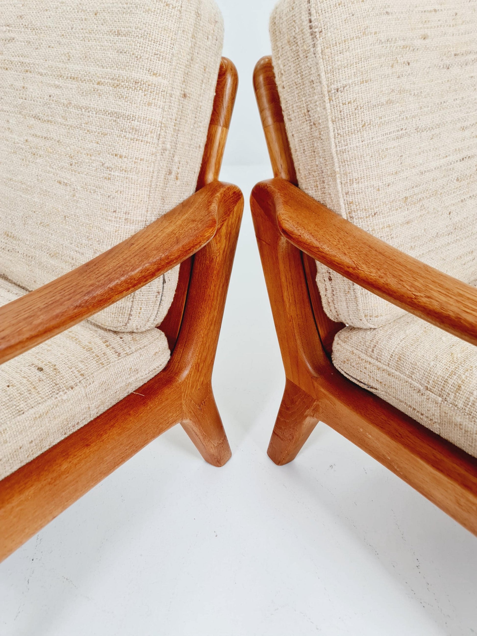 Mid century Danish easy lounge chairs by Juul Kristensen , 1970s, Set of 2