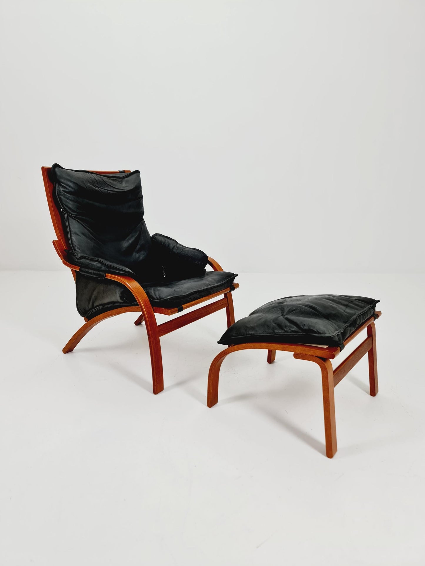 Mid century Armchair and foot stool By Swedese 1960
