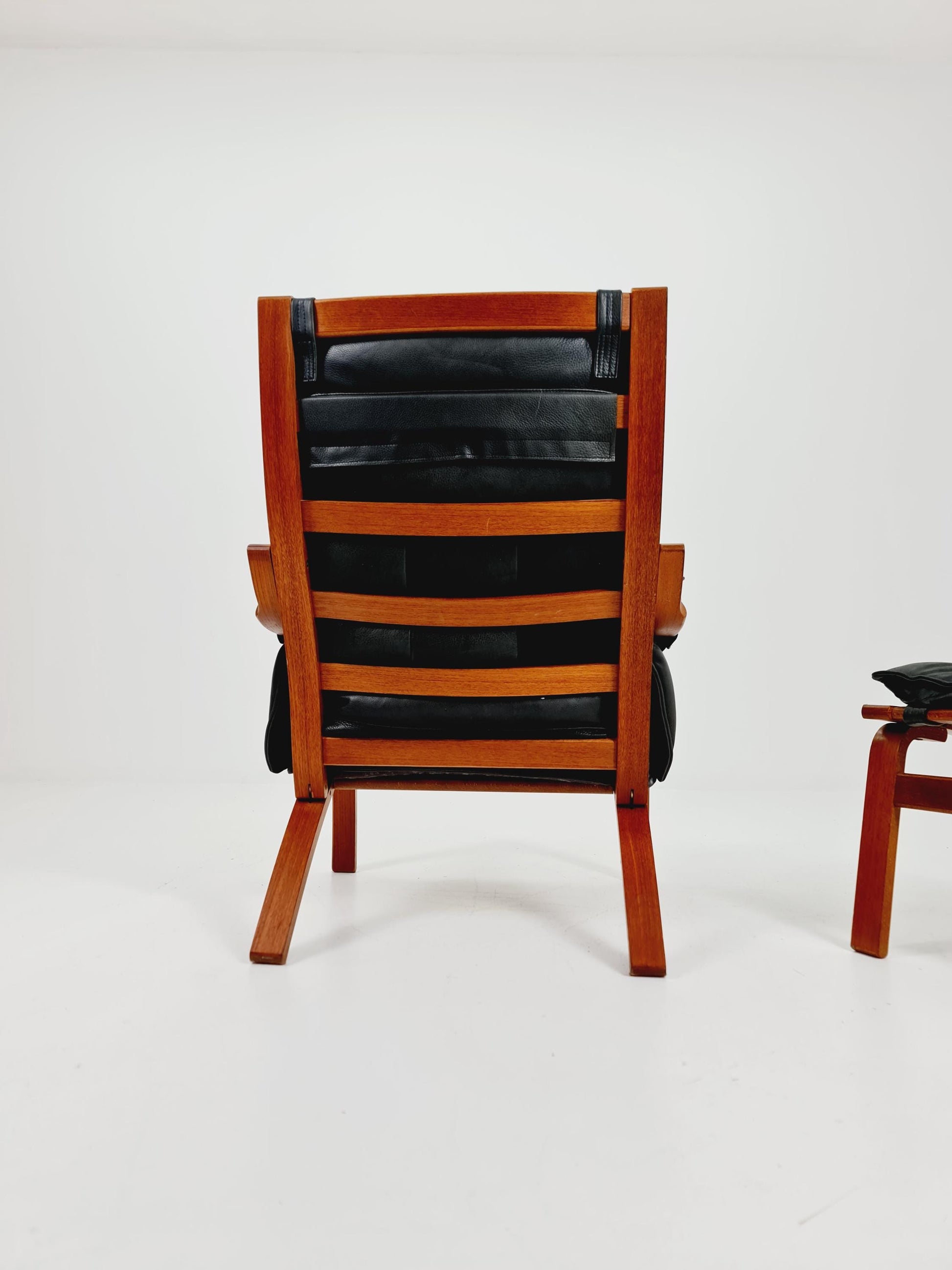 Mid century Armchair and foot stool By Swedese 1960