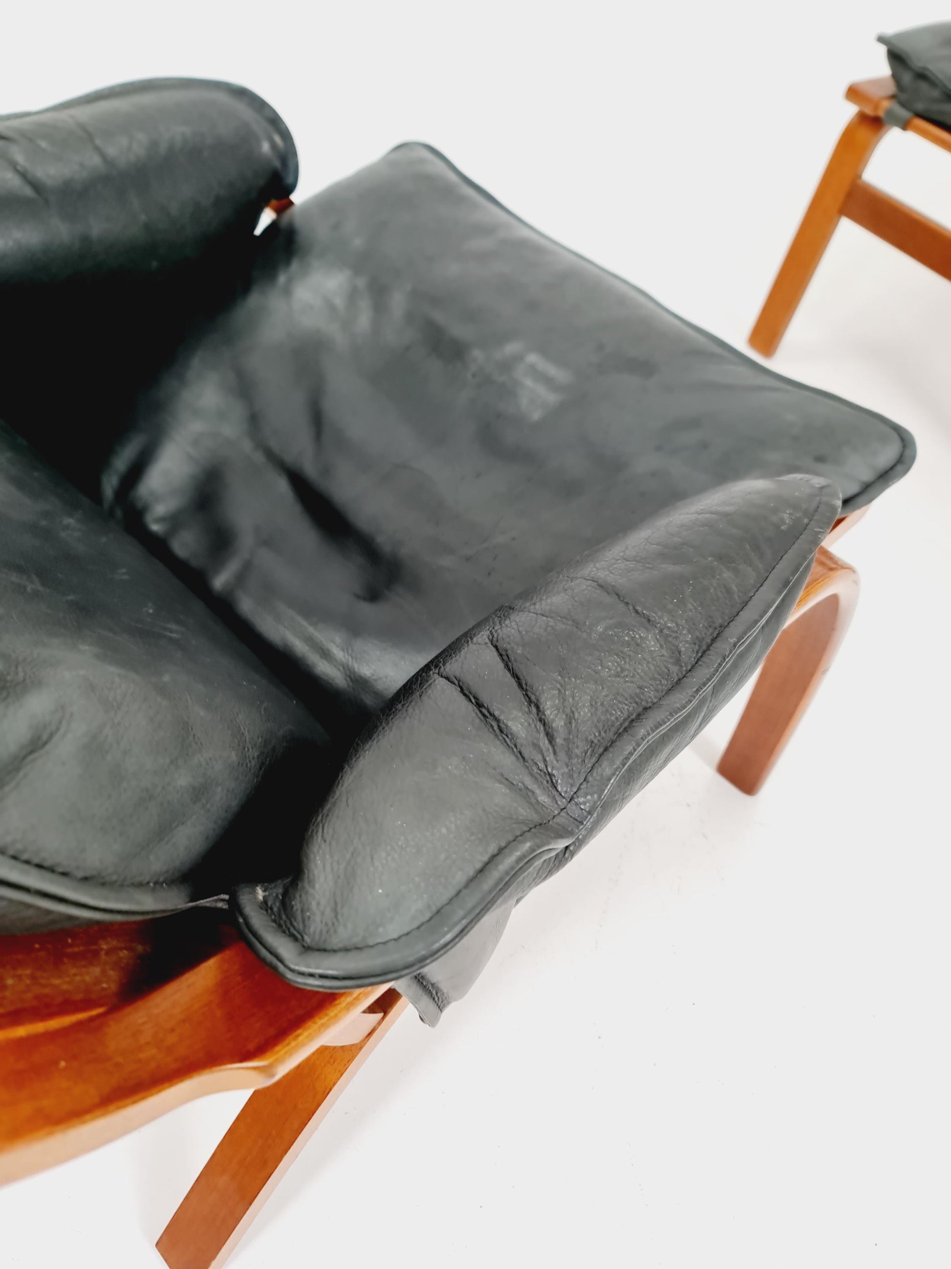 Mid century Armchair and foot stool By Swedese 1960