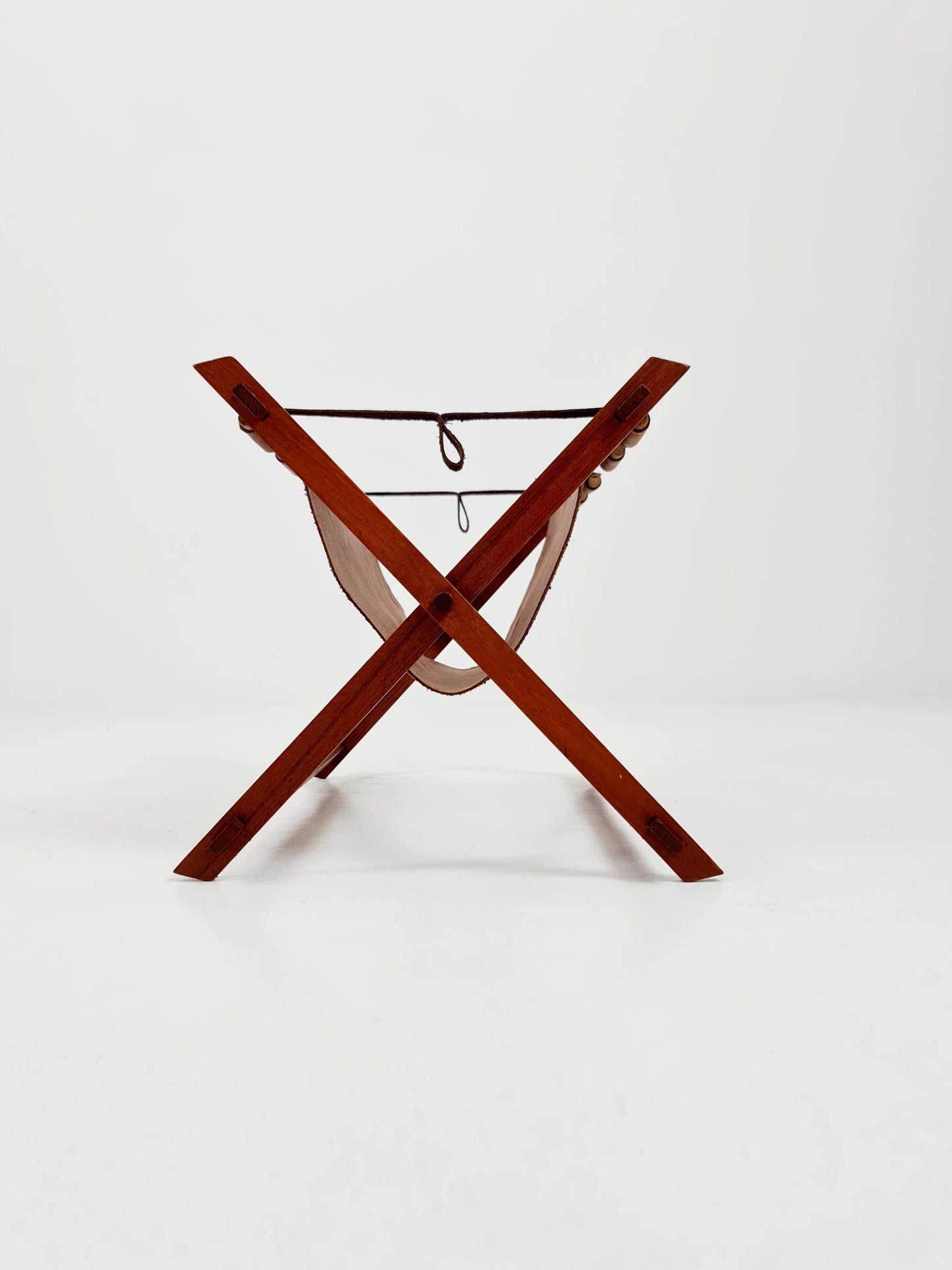 Danish Mid century Solid teak magazine rack , 1960s