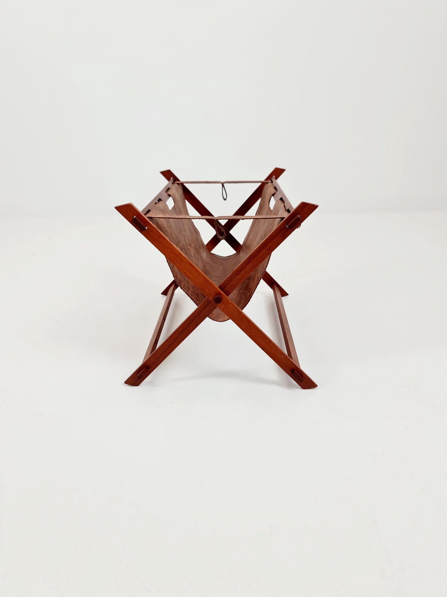 Danish Mid century Solid teak magazine rack , 1960s