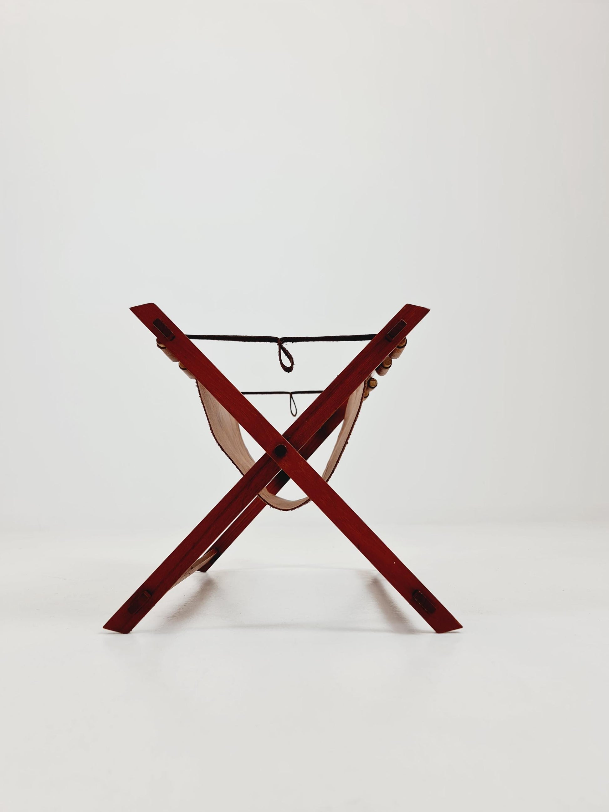 Danish Mid century Solid teak magazine rack , 1960s