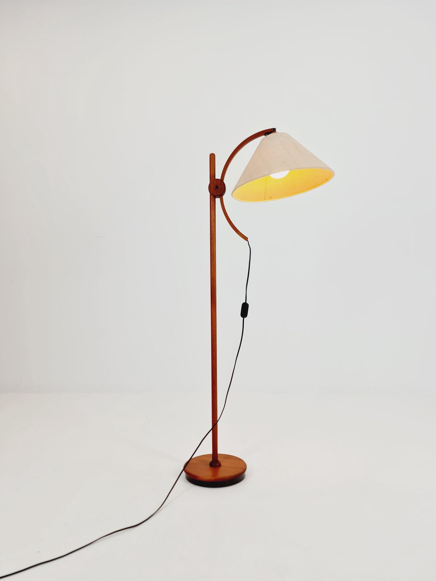 Vintage Danish Teak floor lamp by DOMUS 1970s