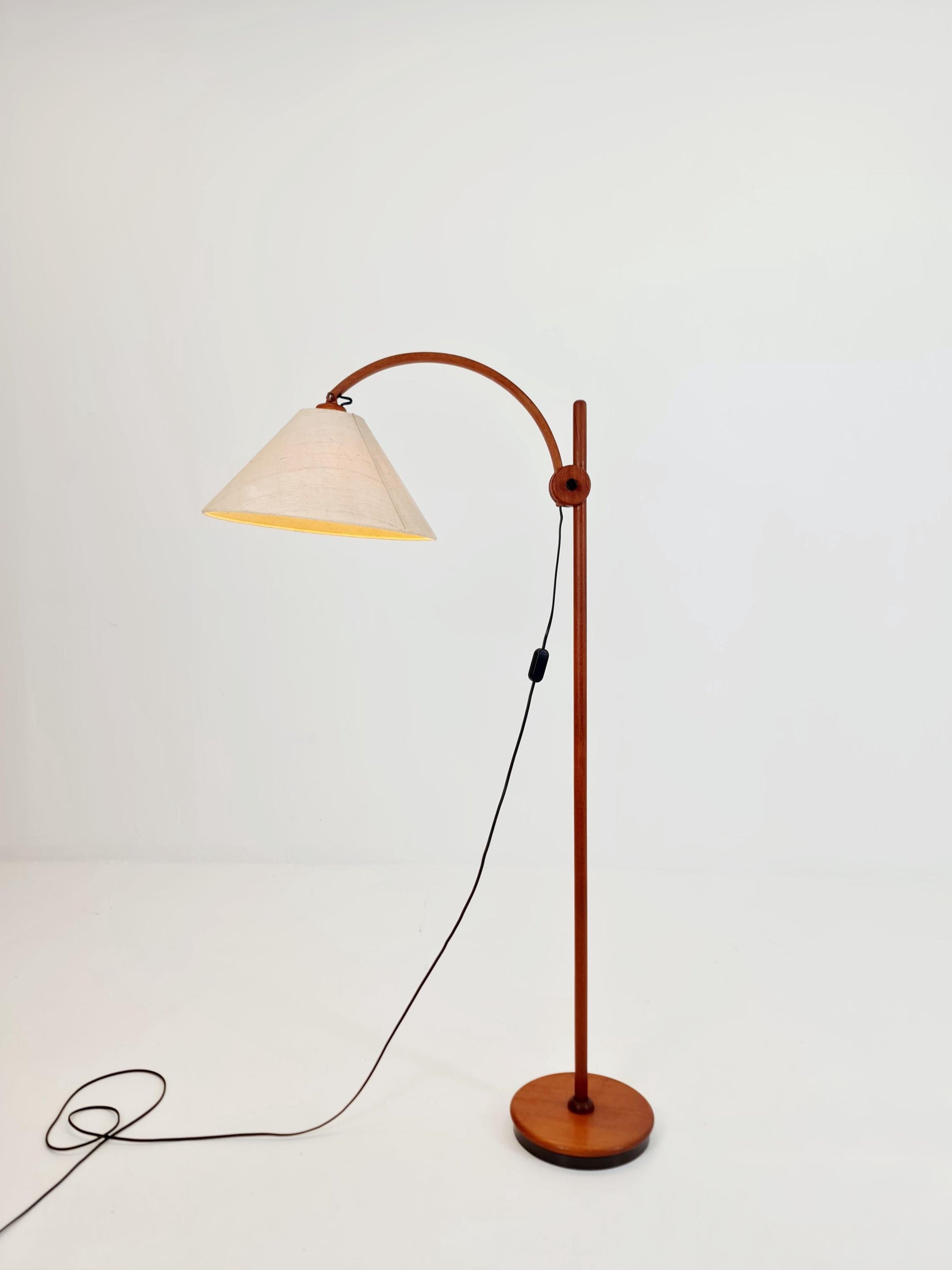 Vintage Danish Teak floor lamp by DOMUS 1970s