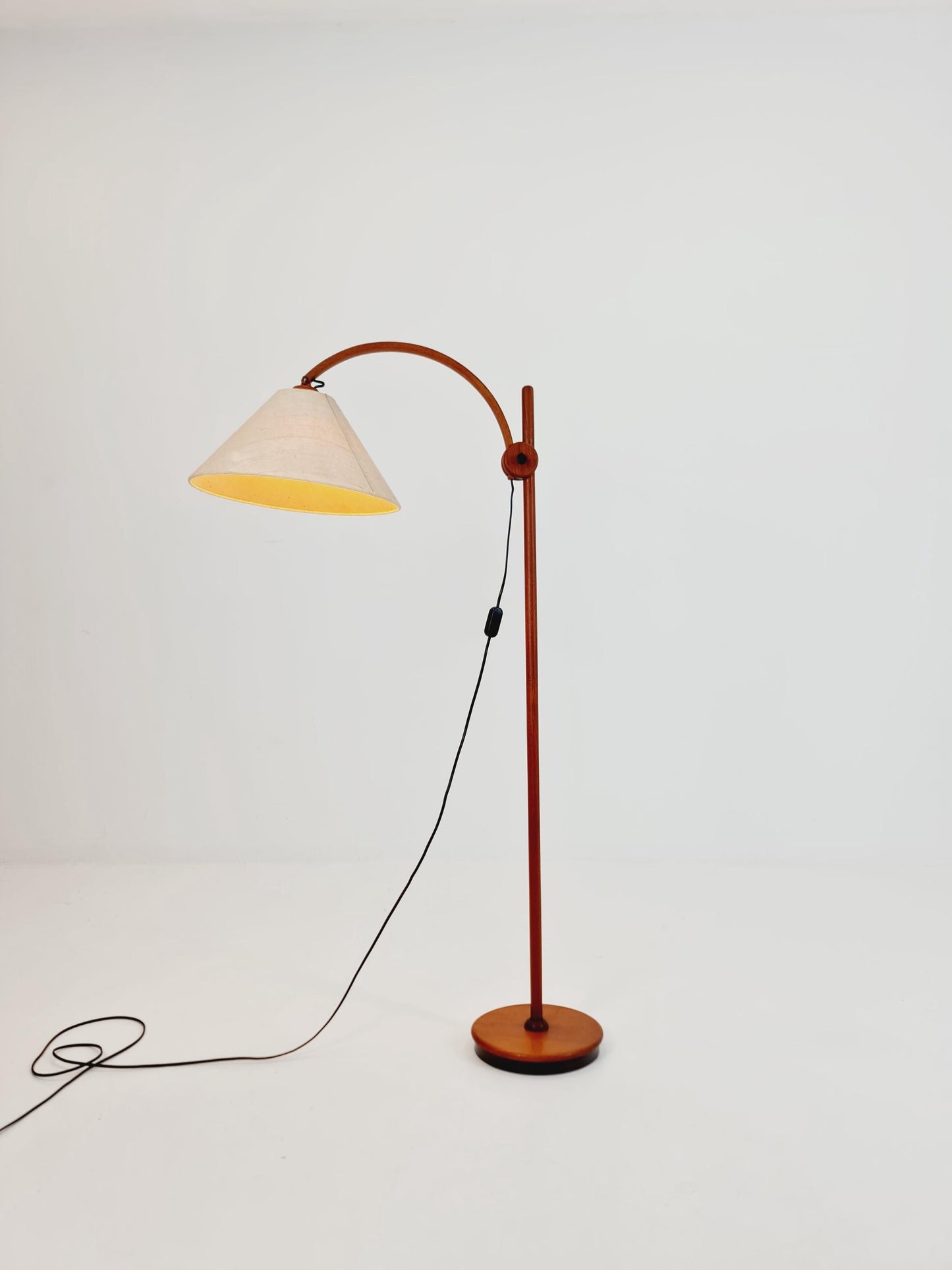 Vintage Danish Teak floor lamp by DOMUS 1970s