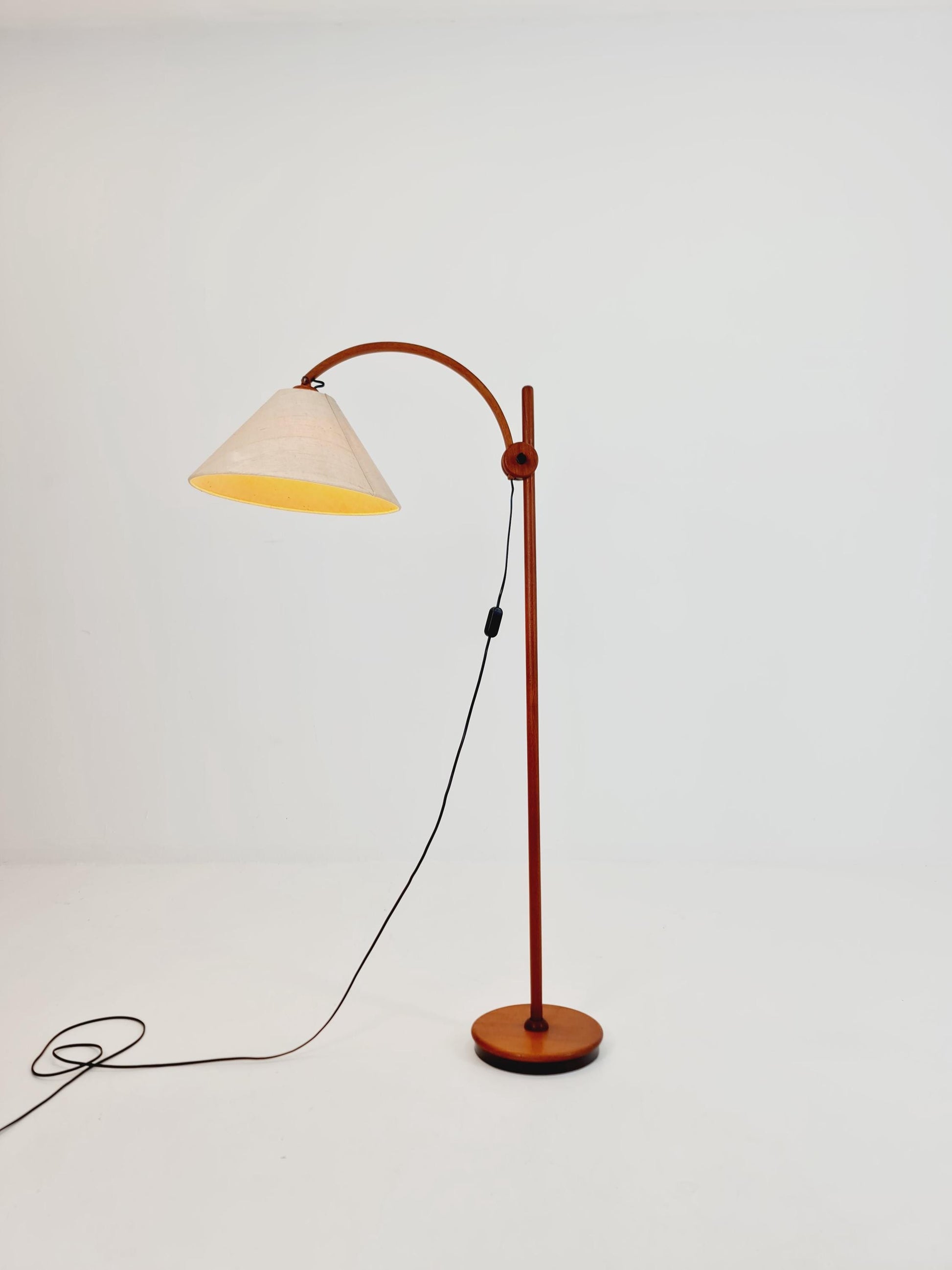 Vintage Danish Teak floor lamp by DOMUS 1970s