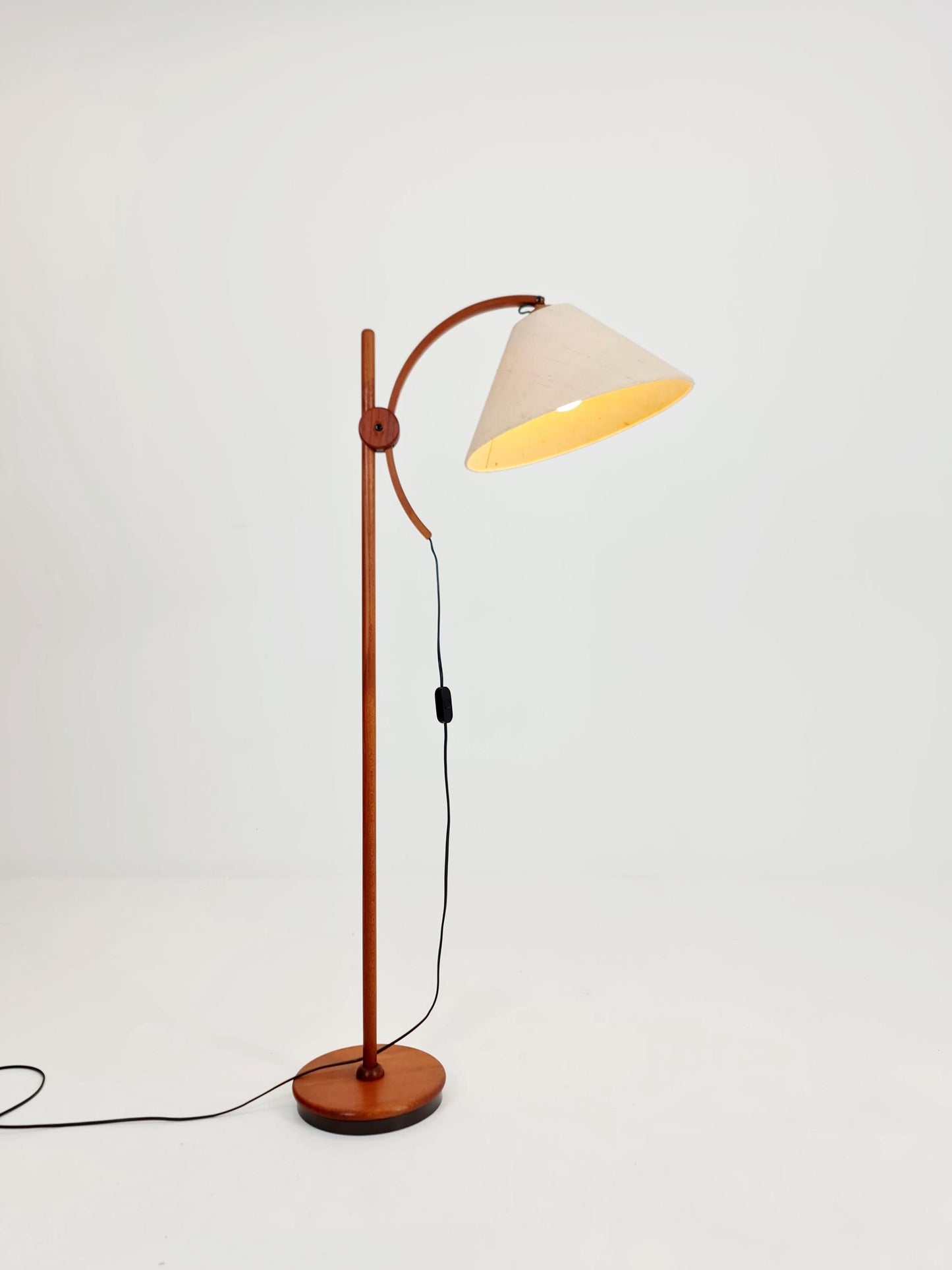 Vintage Danish Teak floor lamp by DOMUS 1970s