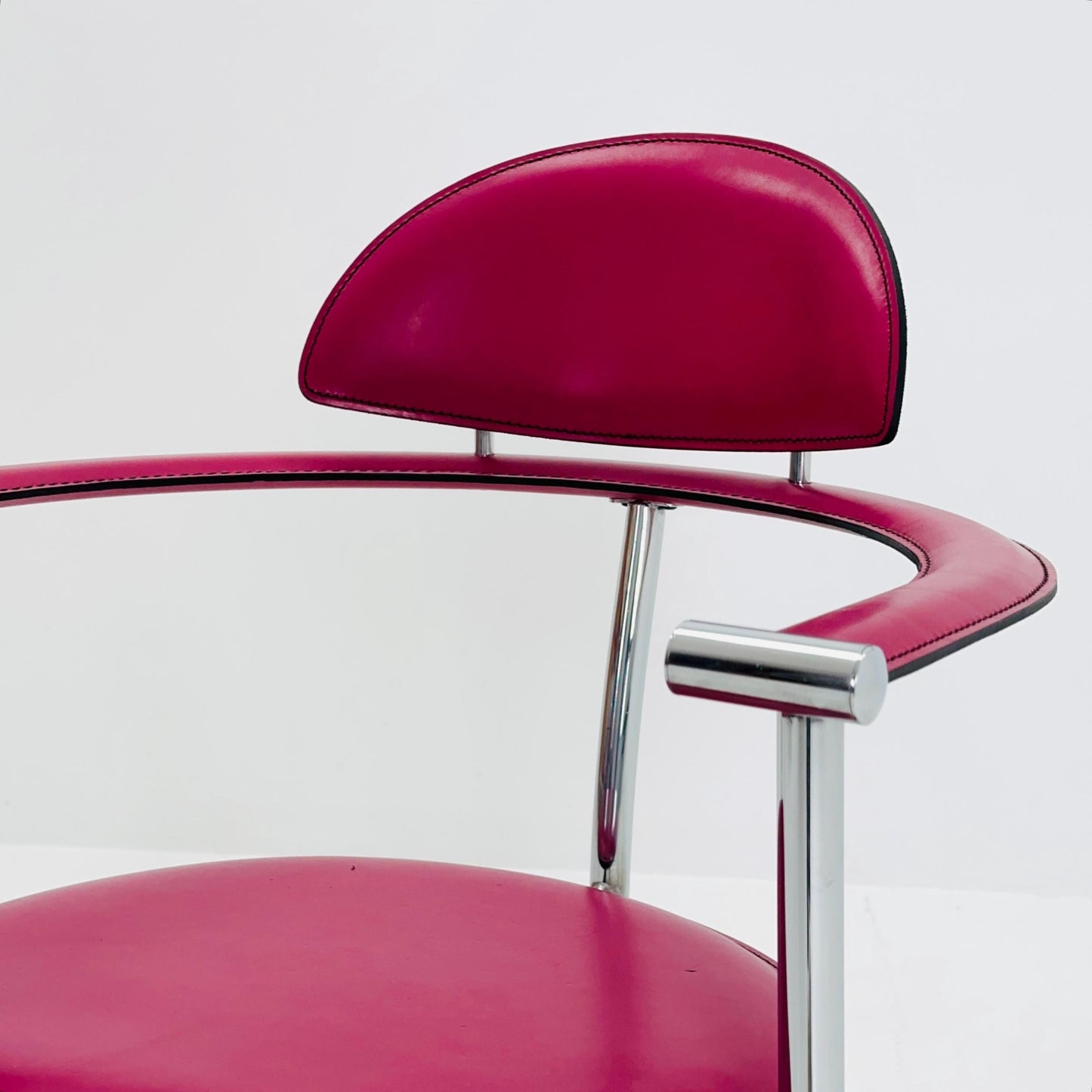 Set of 2 Mid-Century Modern “Stiletto” Dining Chairs Postmodern by Arrben Italy, 1980s