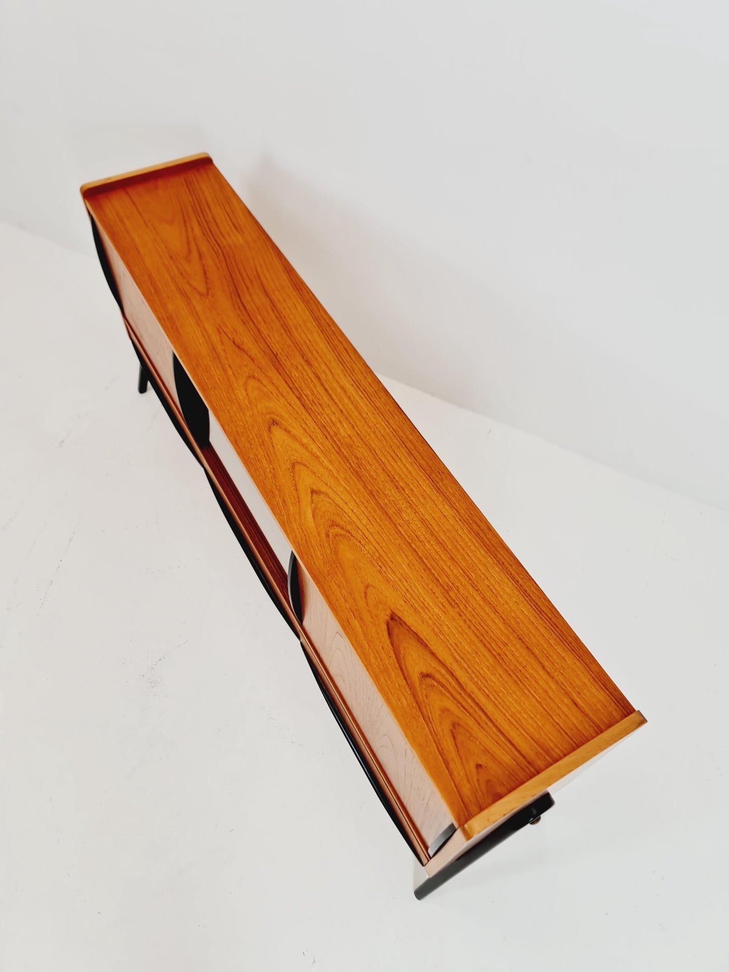 Rare Mid century Swedish Teak small low Sideboard by Bengt Ruda for Nordiska Kompaniet , 1960s