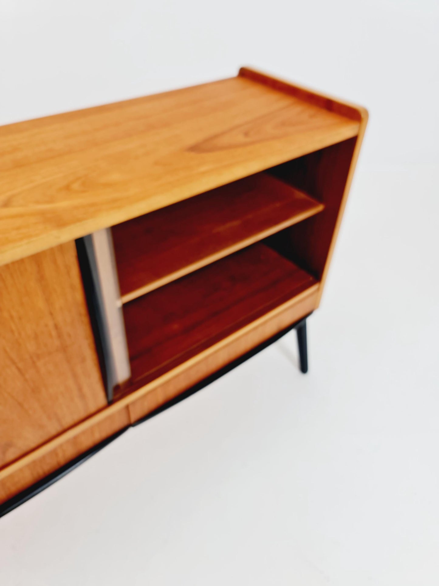 Rare Mid century Swedish Teak small low Sideboard by Bengt Ruda for Nordiska Kompaniet , 1960s