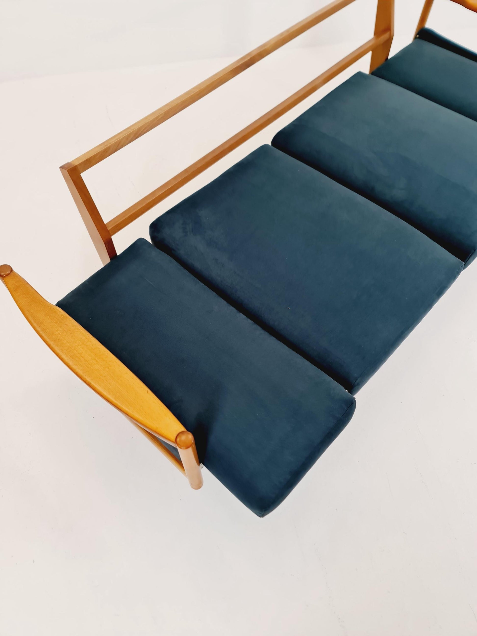 Rare Midcentury Stella Sofa Ash wood Daybed By Walter knoll , Germany, 1950s