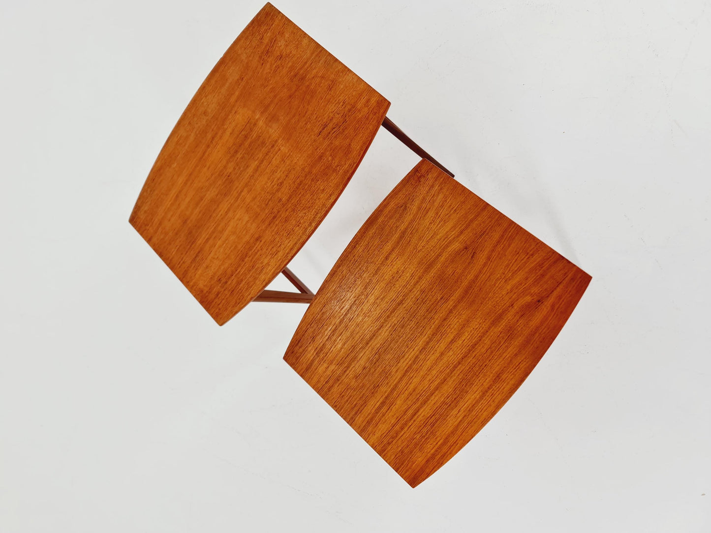 Rare Mid-Century Danish Teak Nesting Tables with sweing table , 1960s, set of 2