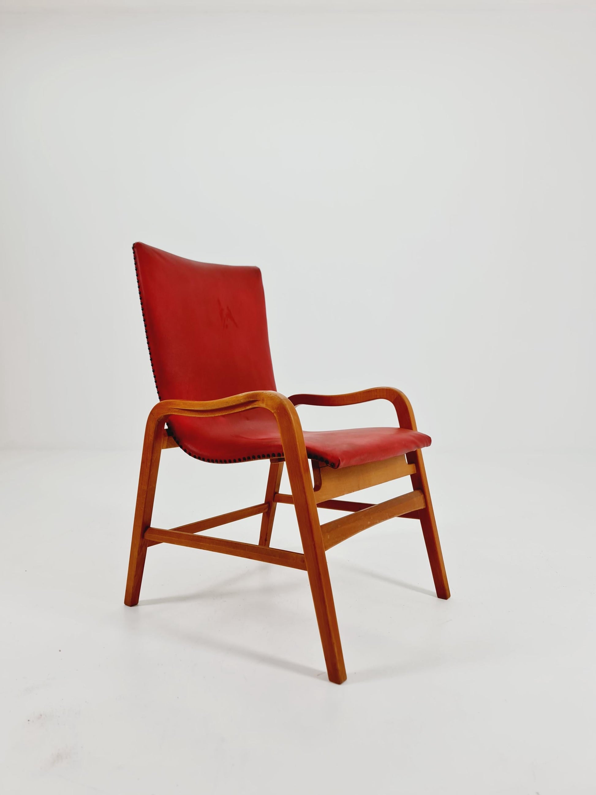 Rare Midcentury German Cocktail armchair ,lounge chair Rockabilly by lübke ,1950s