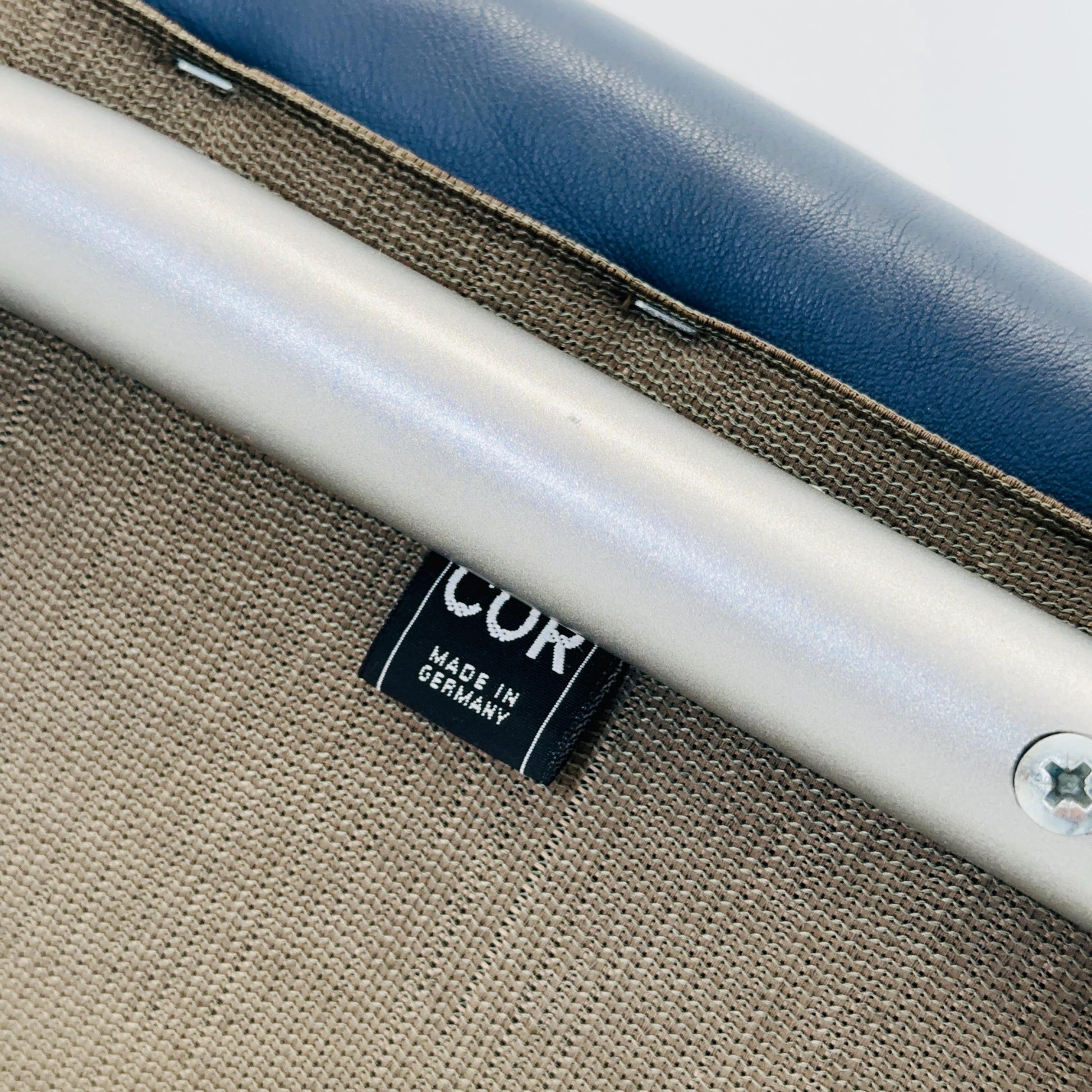 Mid century “Zyklus” blue edition armchair with ottoman by Peter Maly for Cor, 1984,Germany