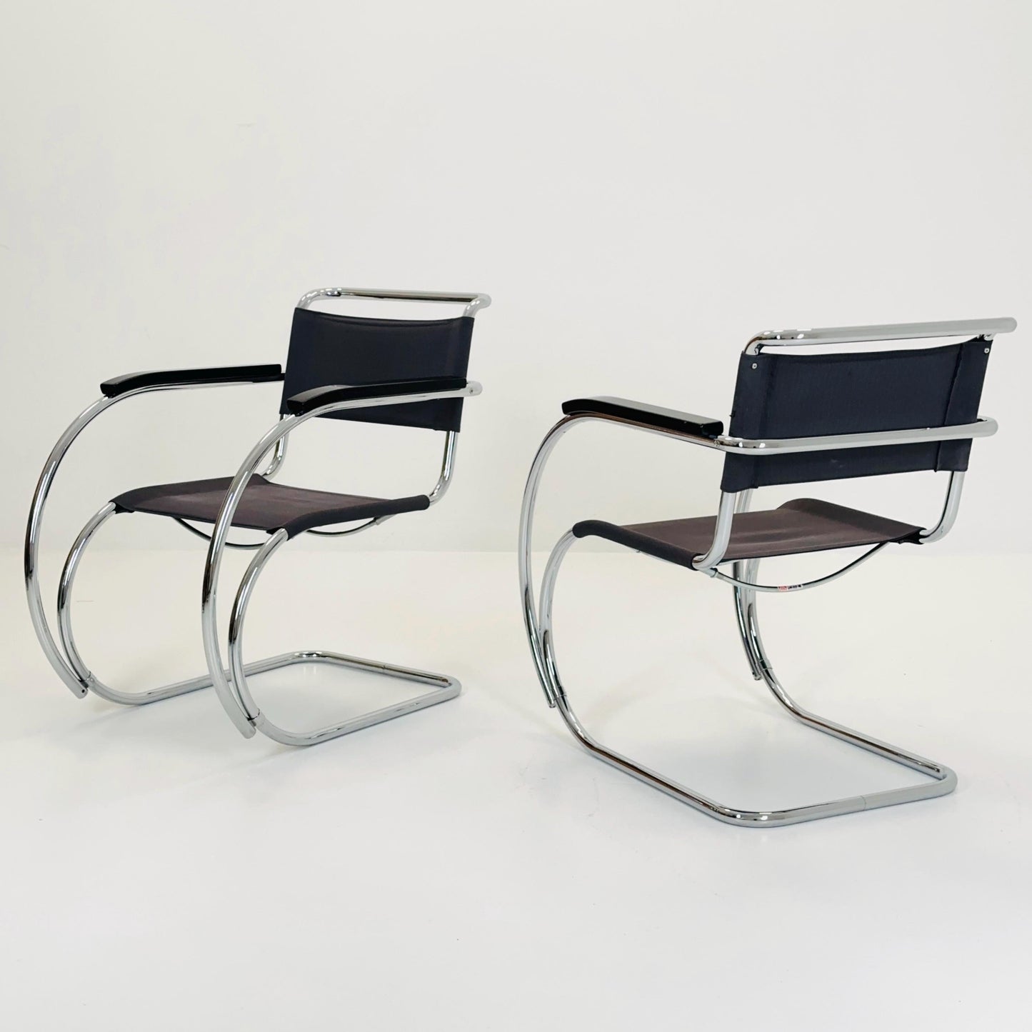 Set of Two S533 /MR20 Armchairs by Ludwig Mies van der Rohe for Thonet, 1980s — Bauhaus Design, Germany