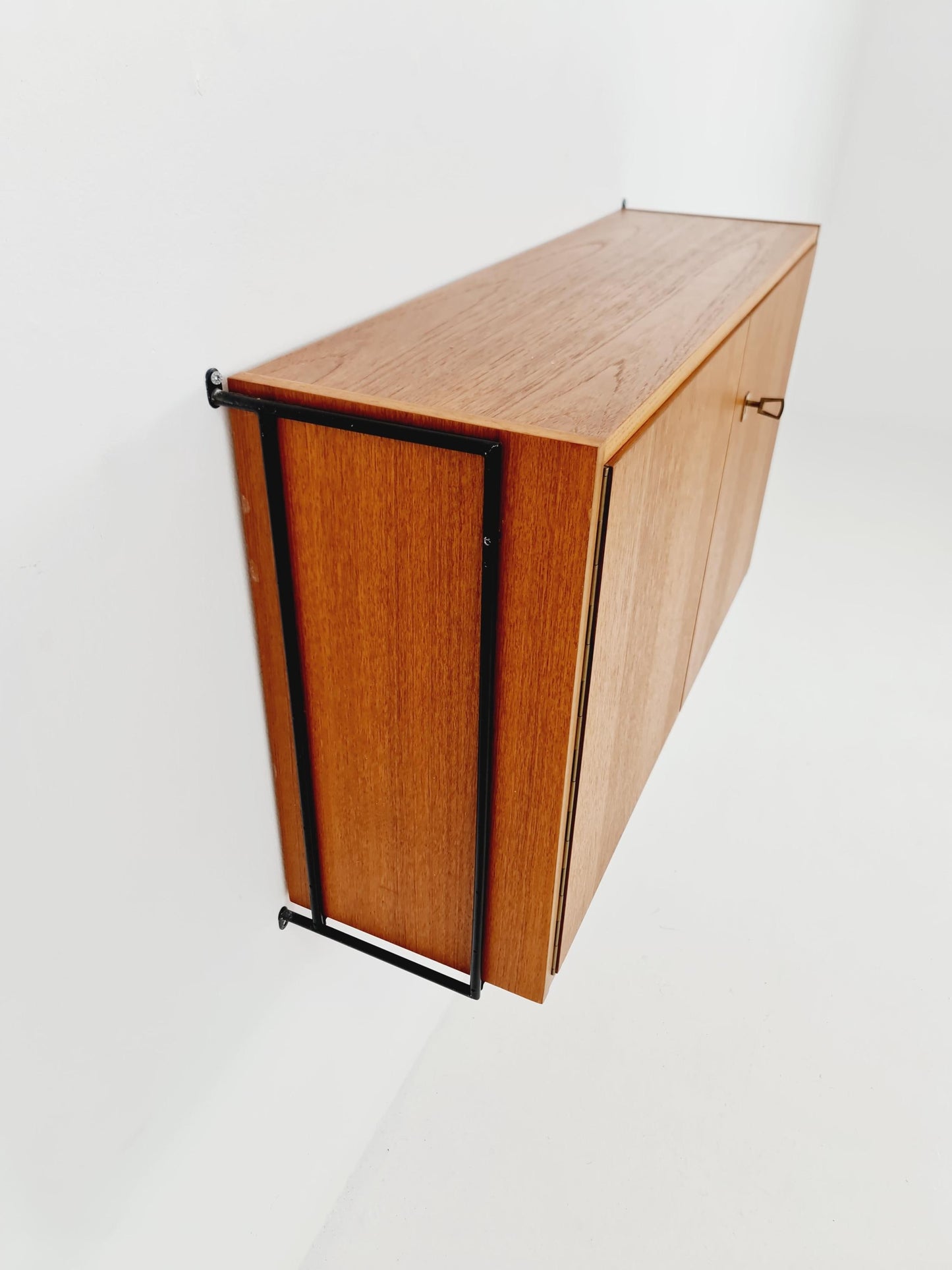 Mid century German teak hanging Cabinet, sideboard By Omnia , 1960s